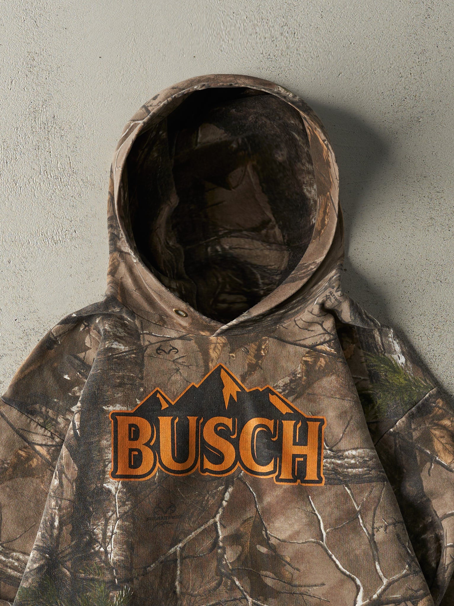 Vintage Y2K Camo Russell Athletic x Realtree Busch Hoodie (M)