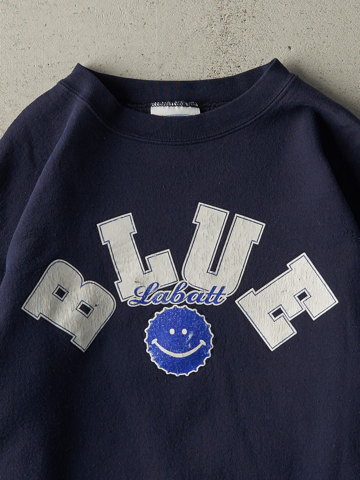 Vintage 90s Navy Blue Labatt Blue Crewneck (L)
