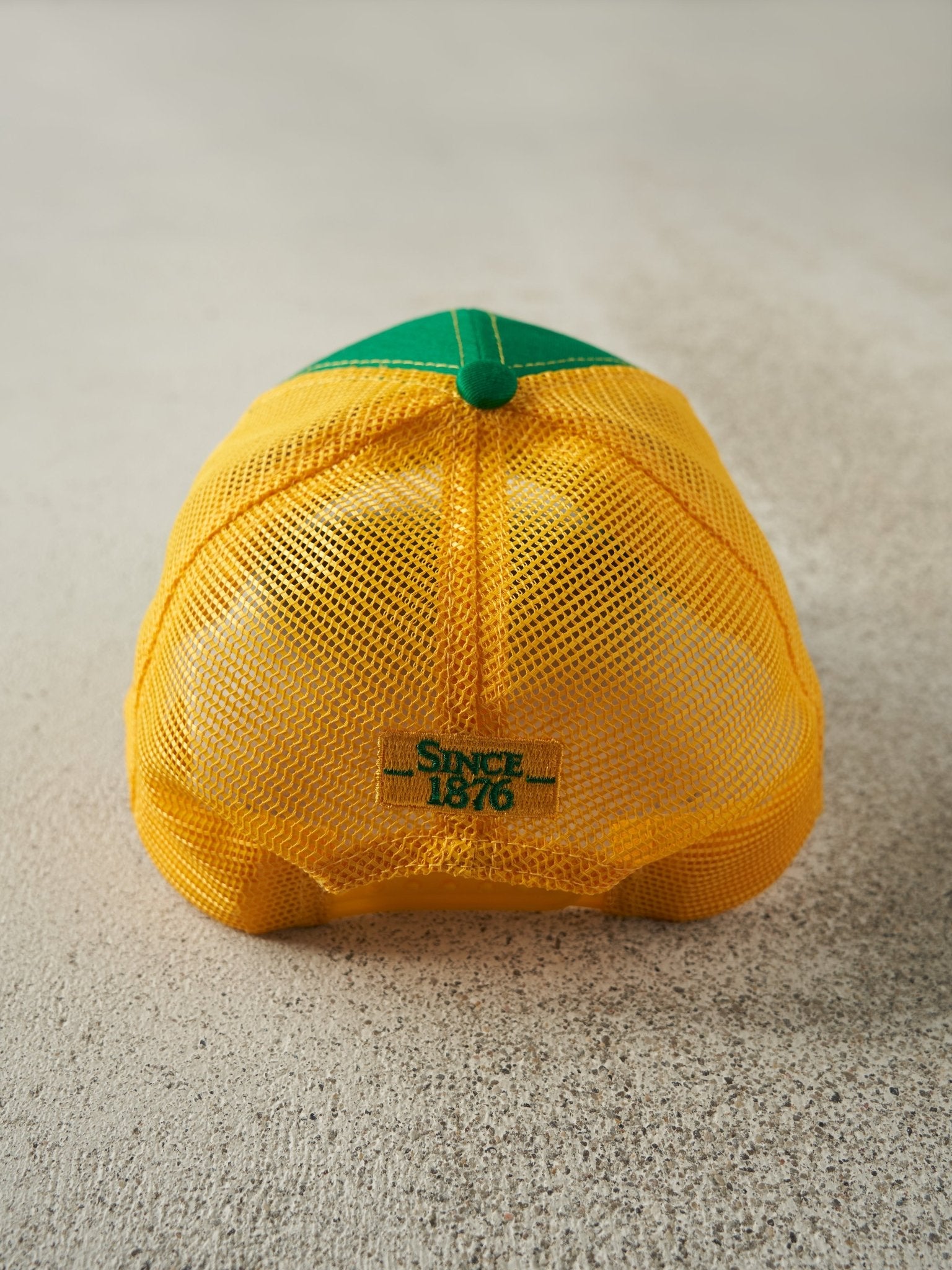 Vintage Y2K Yellow & Green Budweiser Trucker Hat