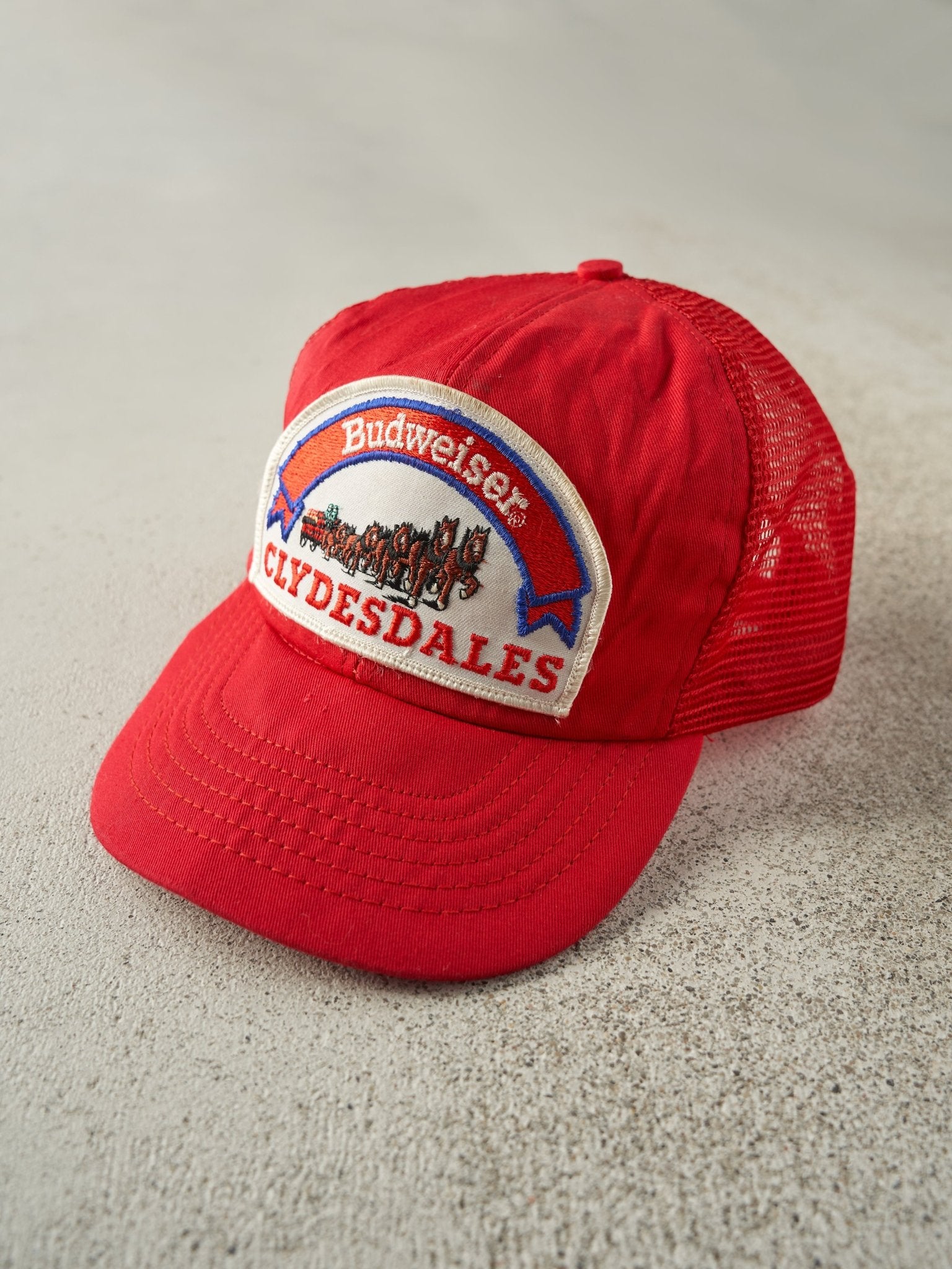 Vintage 80s Red Budweiser Trucker Hat