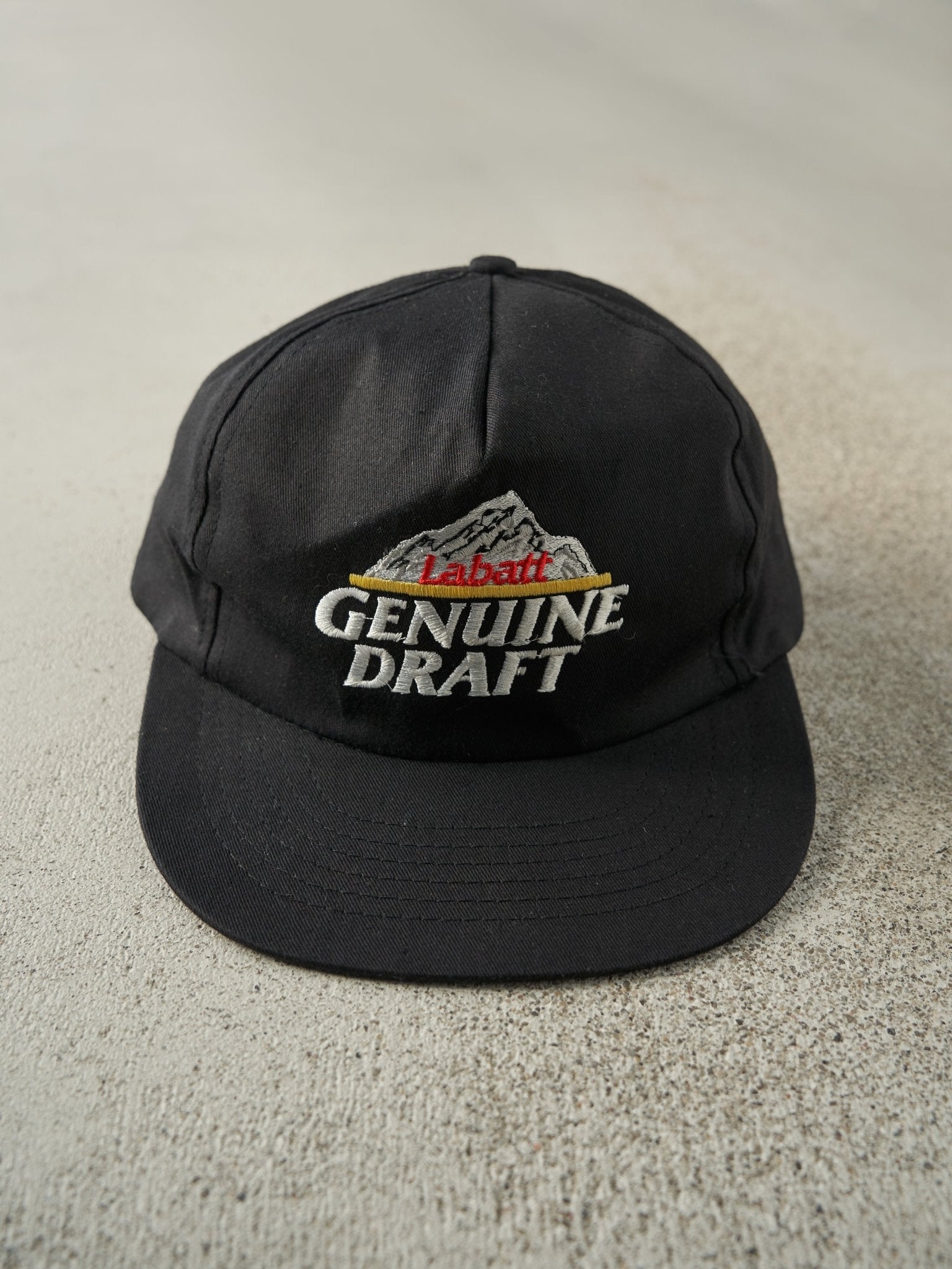 Vintage 90s Black Labatt Genuine Draft Snapback