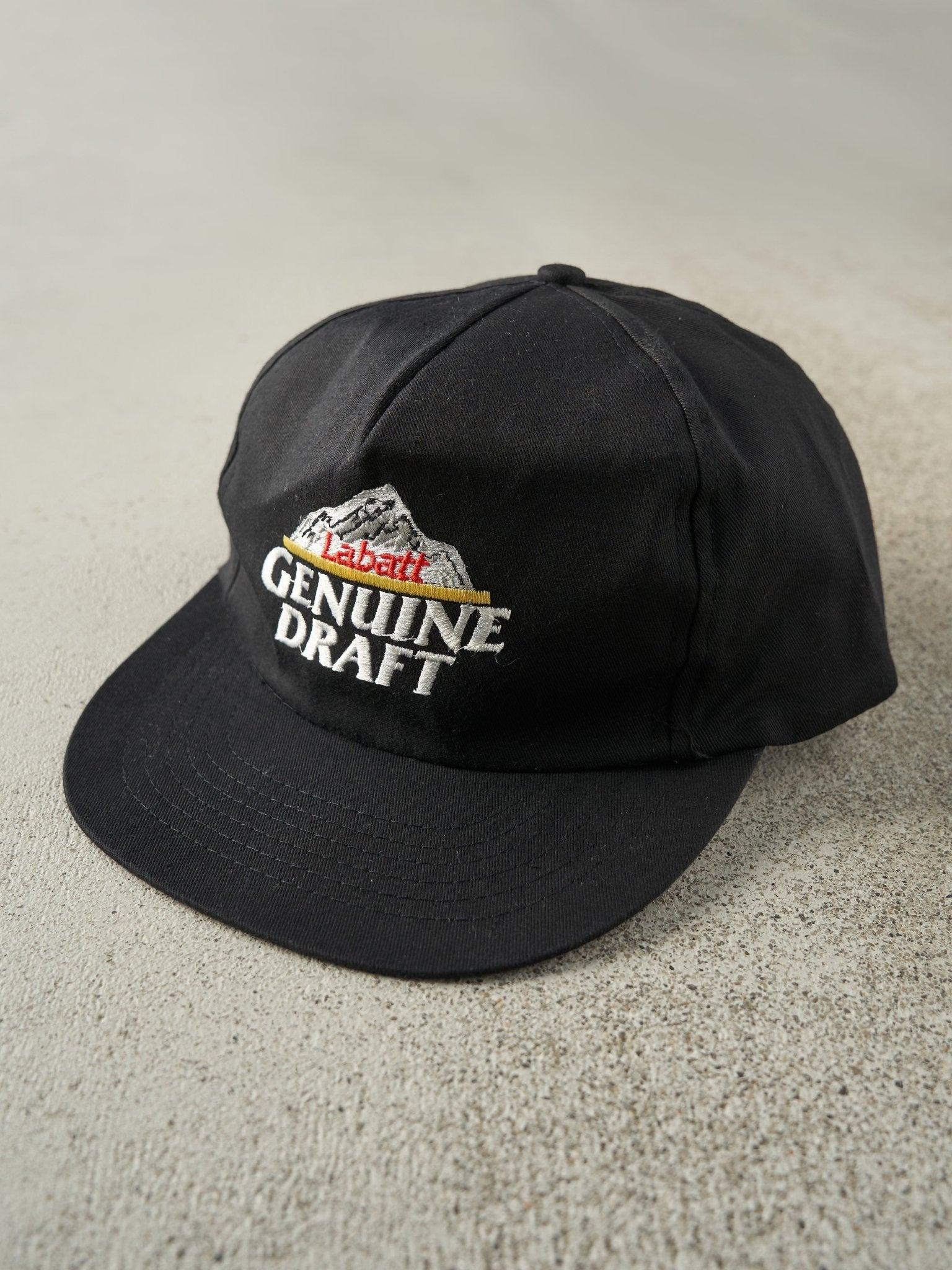Vintage 90s Black Labatt Genuine Draft Snapback