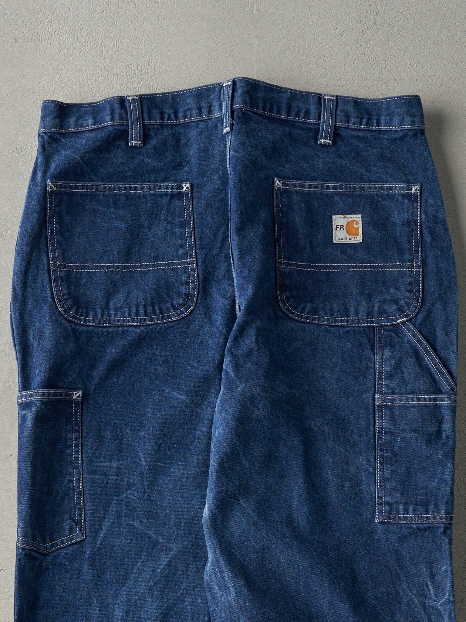 Vintage 90s Dark Wash Fire Resistant Carhartt Workwear Jeans (37x29.5)