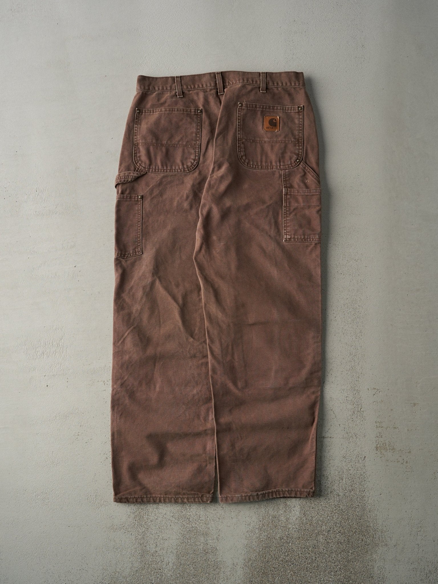 Vintage Y2K Brown Carhartt Double Knee Carpenter Pants (35x31)