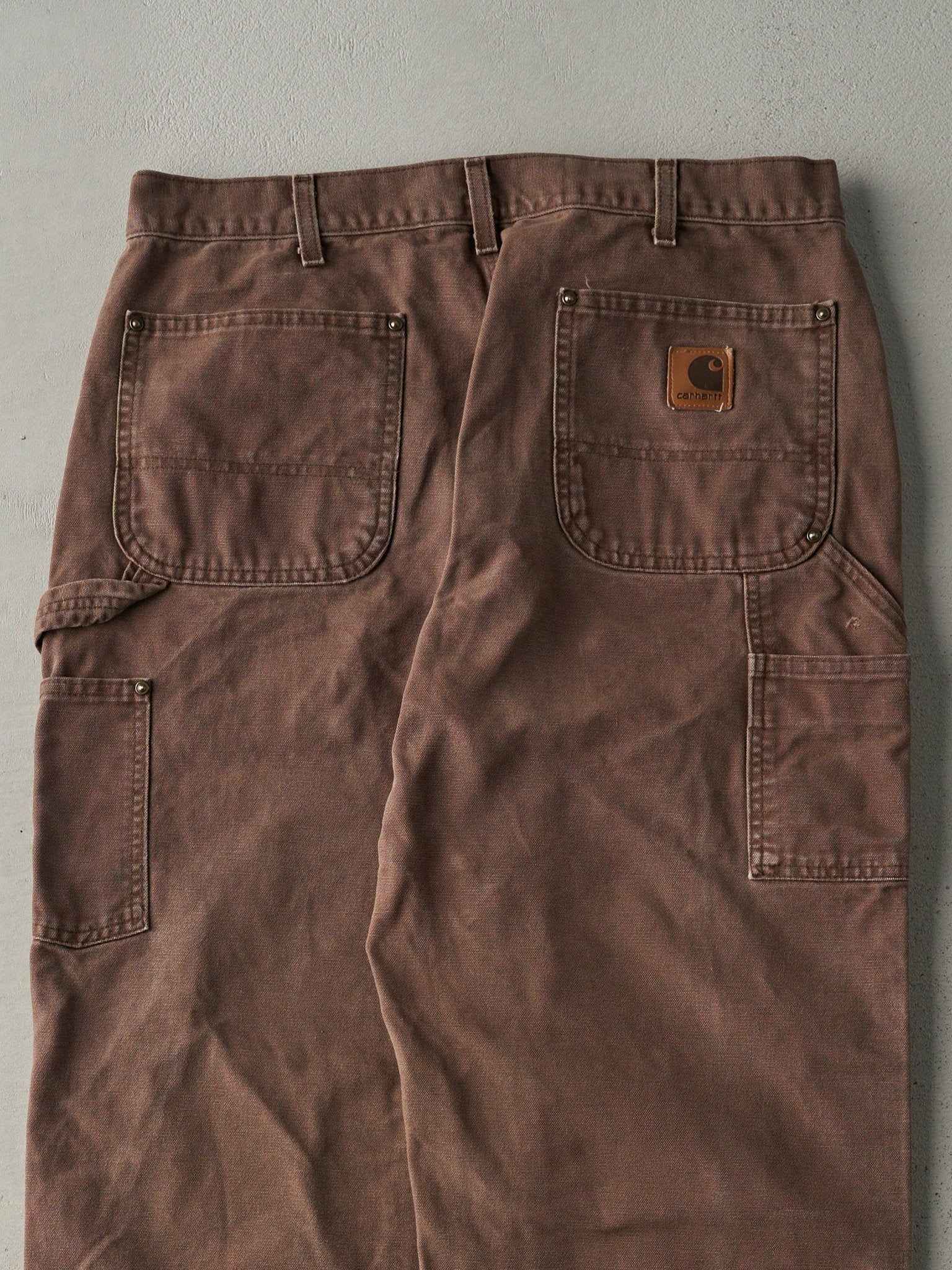 Vintage Y2K Brown Carhartt Double Knee Carpenter Pants (35x31)