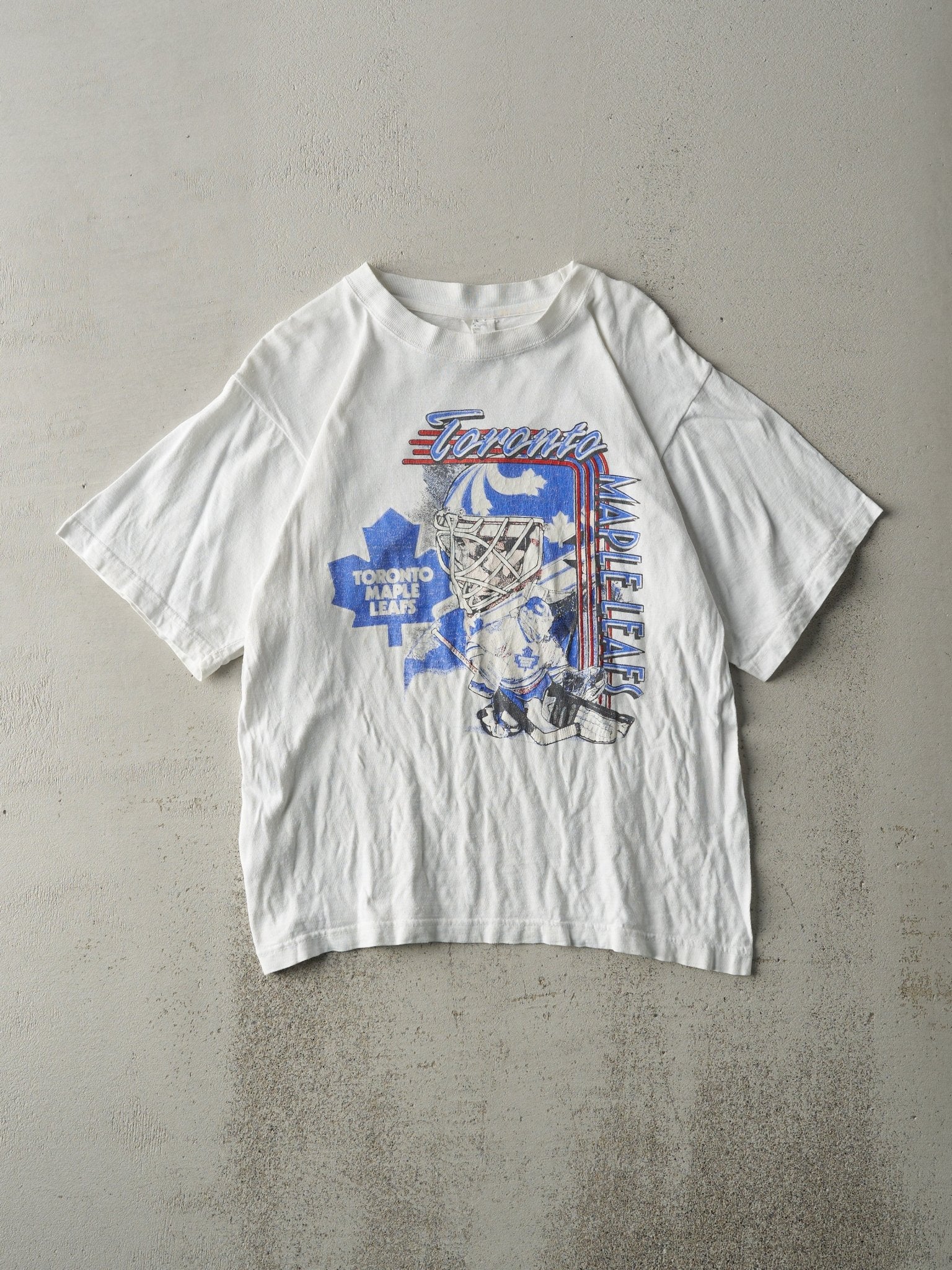 Vintage 90s White Toronto Maple Leafs Tee (S)