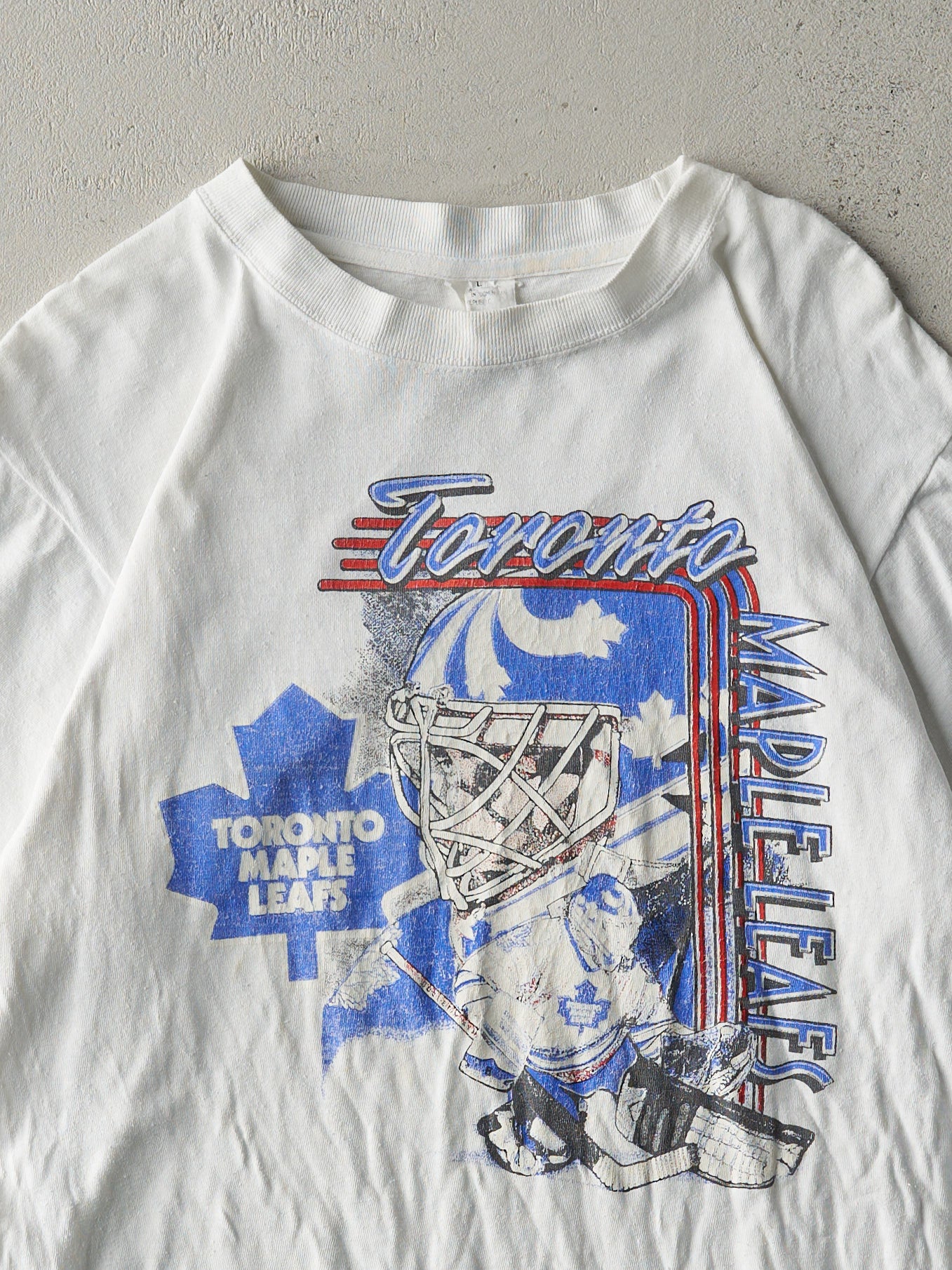 Vintage 90s White Toronto Maple Leafs Tee (S)