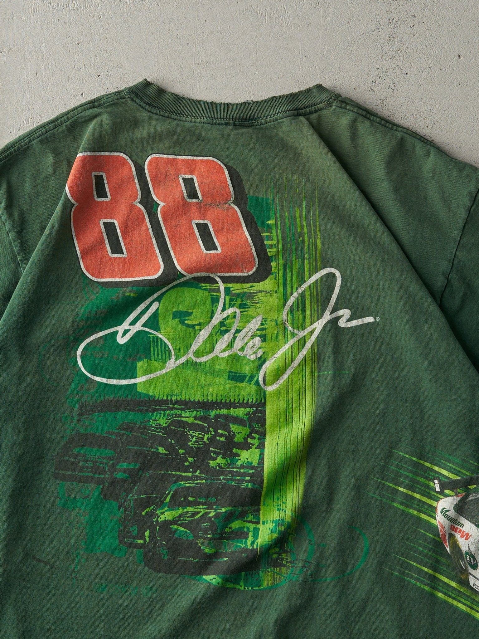 Vintage Y2K Forest Green Nascar Dale Earnhardt Jr Racing Tee (M/L)