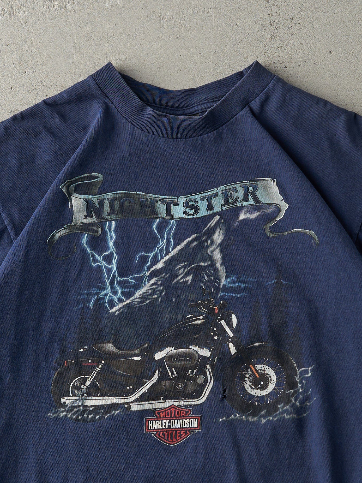 Vintage 08' Navy Blue Myrtle Beach Lighting Harley Davidson Tee (M/L)