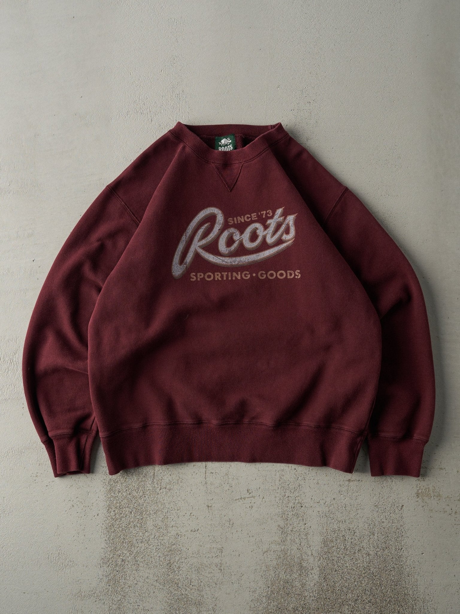 Vintage 90s Burgundy Roots Boxy Crewneck (L)