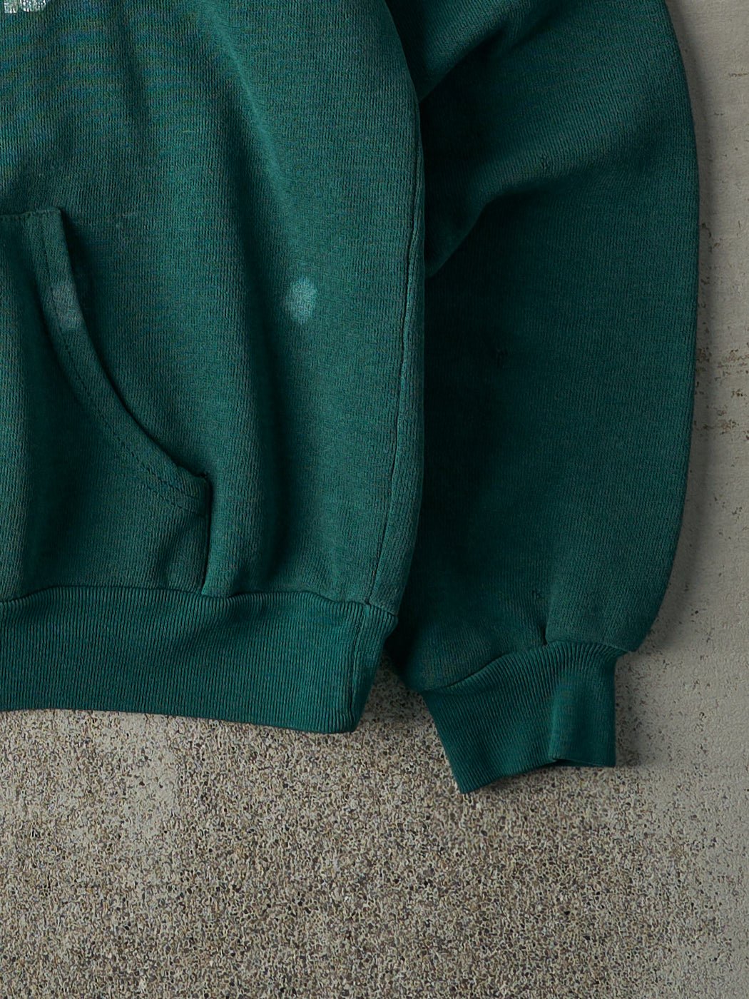 Vintage 90s Green Faded Strongsville Mustangs Hoodie (M)
