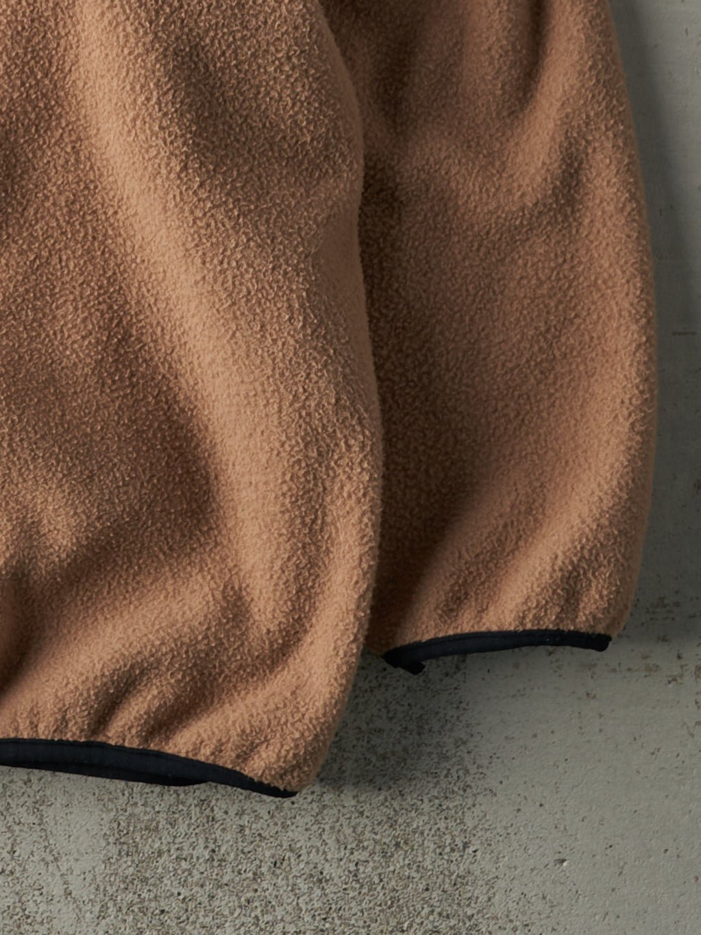 Vintage 90s Beige Quarter Button Fleece Sweater (XL)