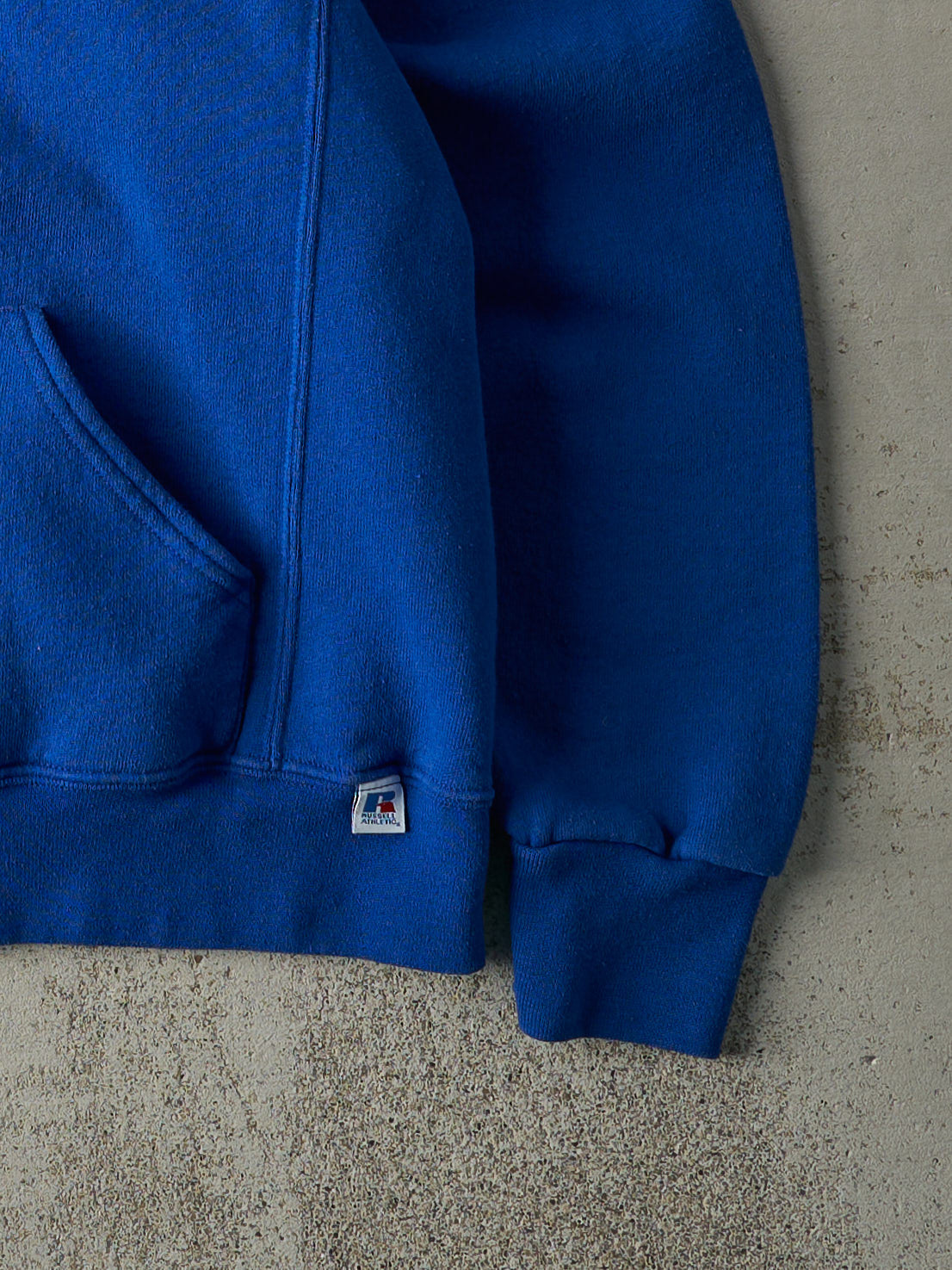 Vintage Y2K Royal Blue Russell Athletic Blank Hoodie (M)
