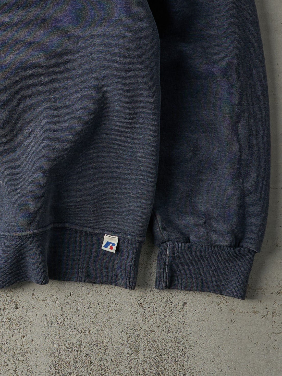 Vintage Y2K Washed Navy Russell Athletic Crewneck (L/XL)