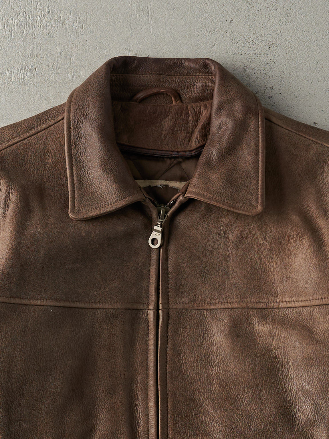 Vintage 90s Brown Leather Jacket (S)