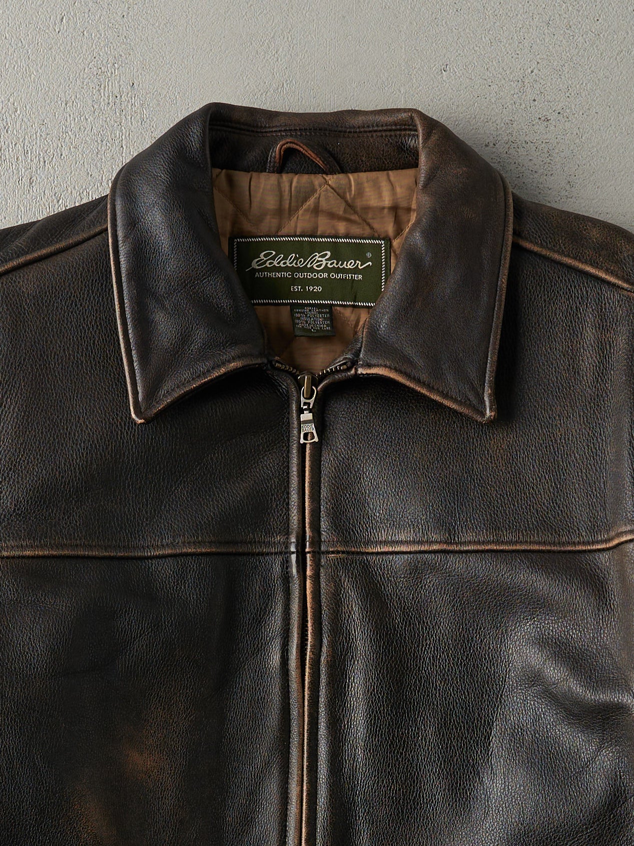 Vintage 90s Brown Eddie Bauer Leather Jacket (M)