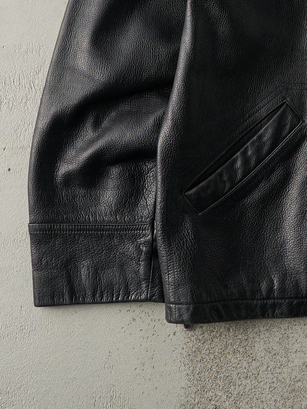 Vintage 90s Black Danier Long Leather Jacket (M)