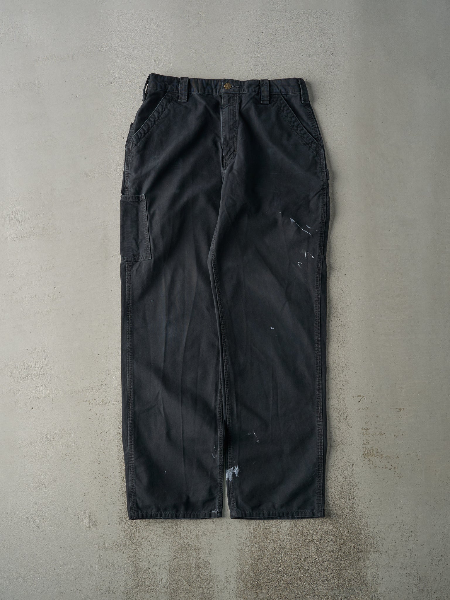 Vintage Y2K Black Carhartt Light Weight Carpenter Pants (33x33.5)