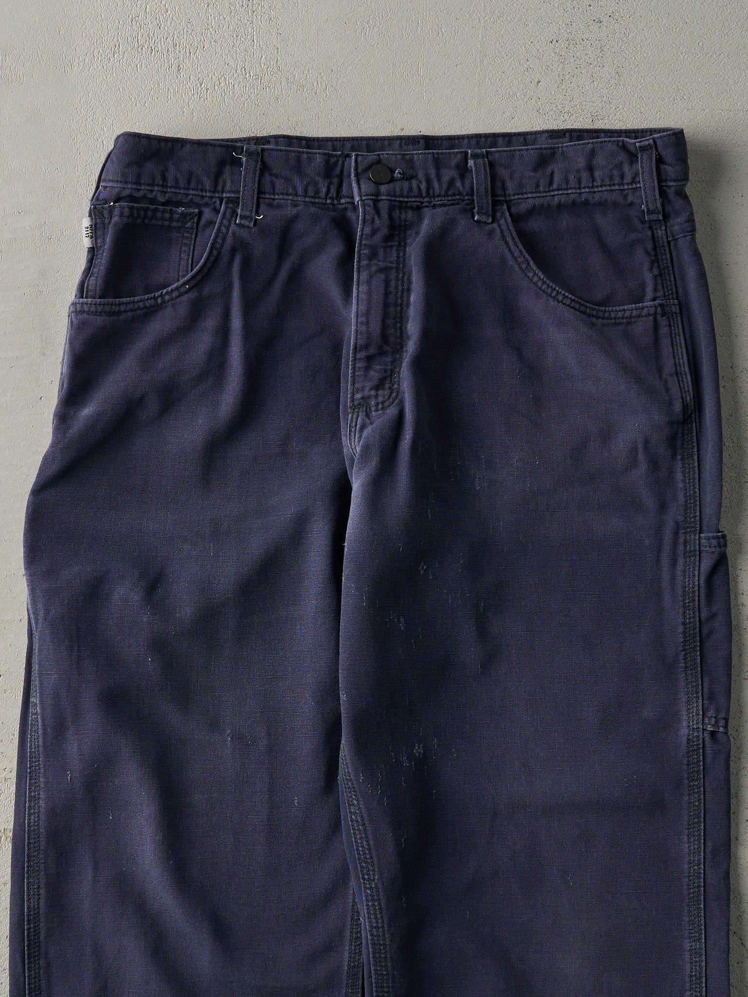Vintage Y2K Navy Blue Loose Fit Carhartt Fire Resistant Work Pants (35x29)
