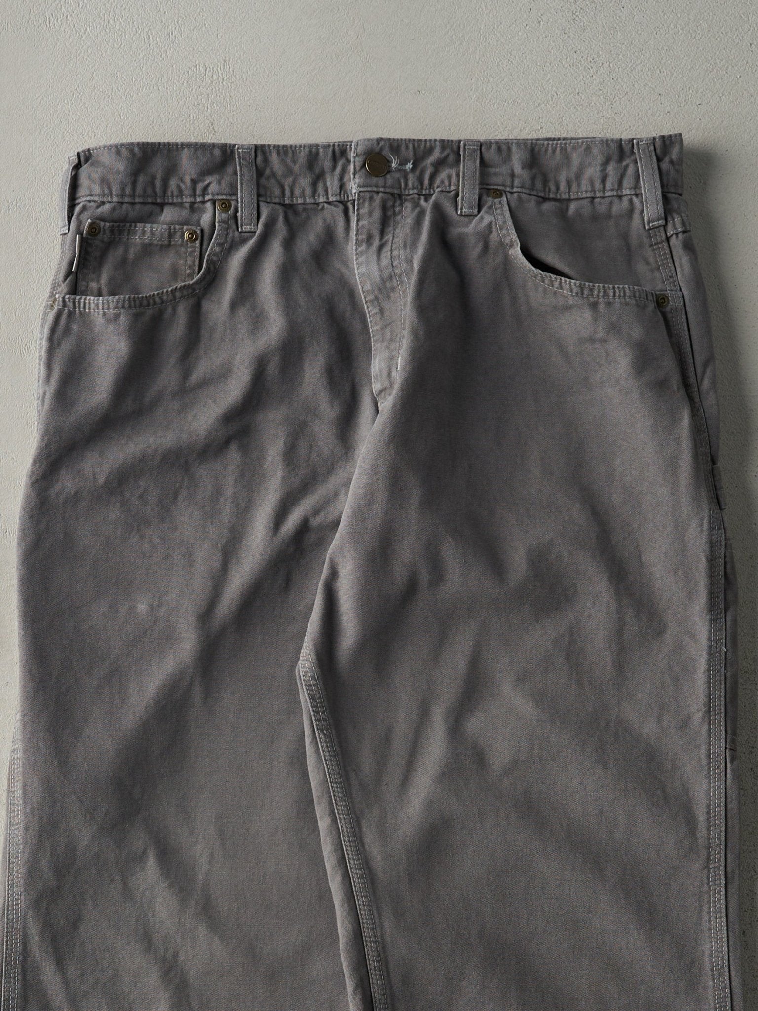 Vintage Y2K Grey Loose Fit Carhartt Light Weight Carpenter Pants (35x29)