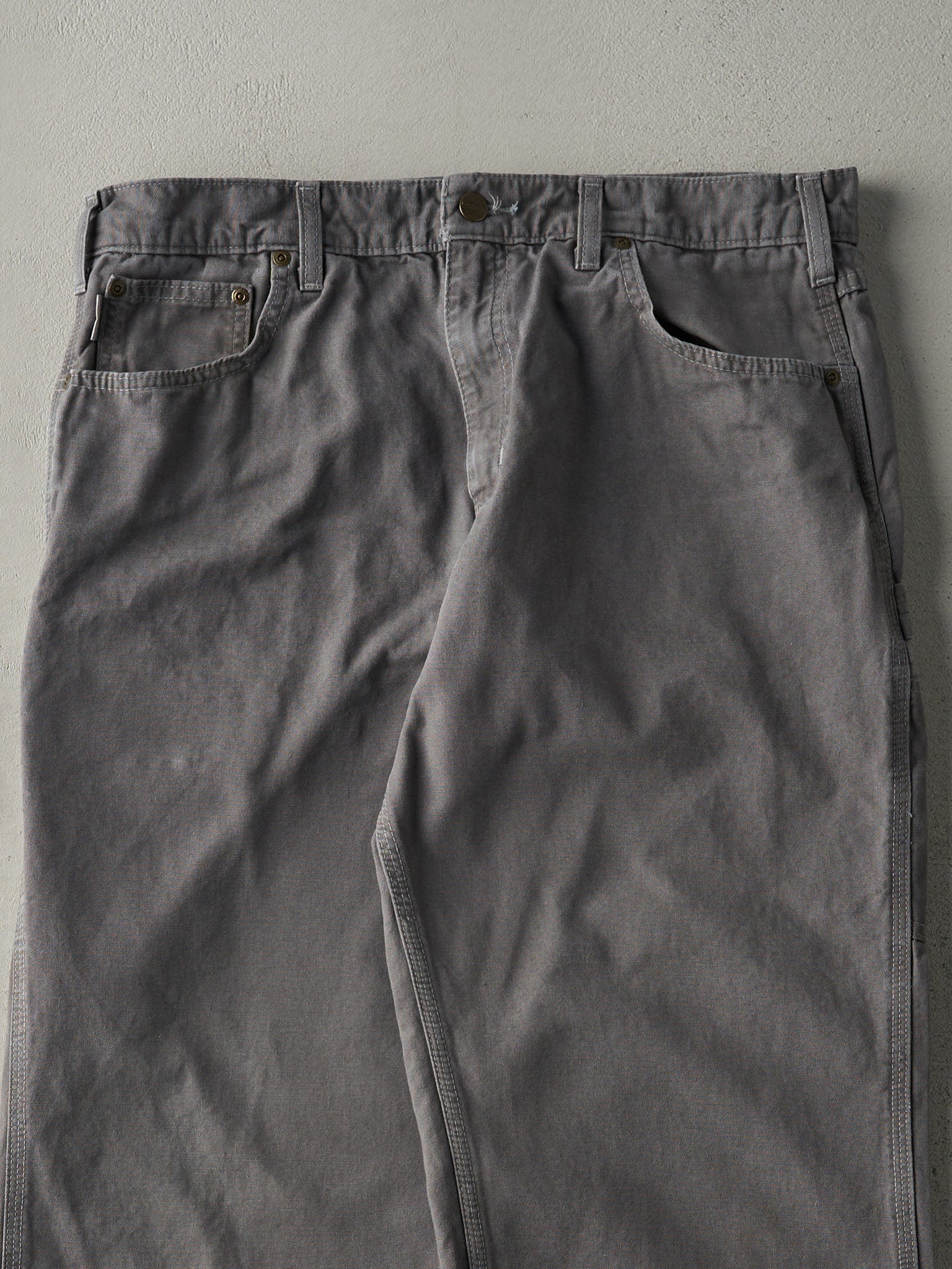 Vintage Y2K Grey Loose Fit Carhartt Light Weight Carpenter Pants (35x29)