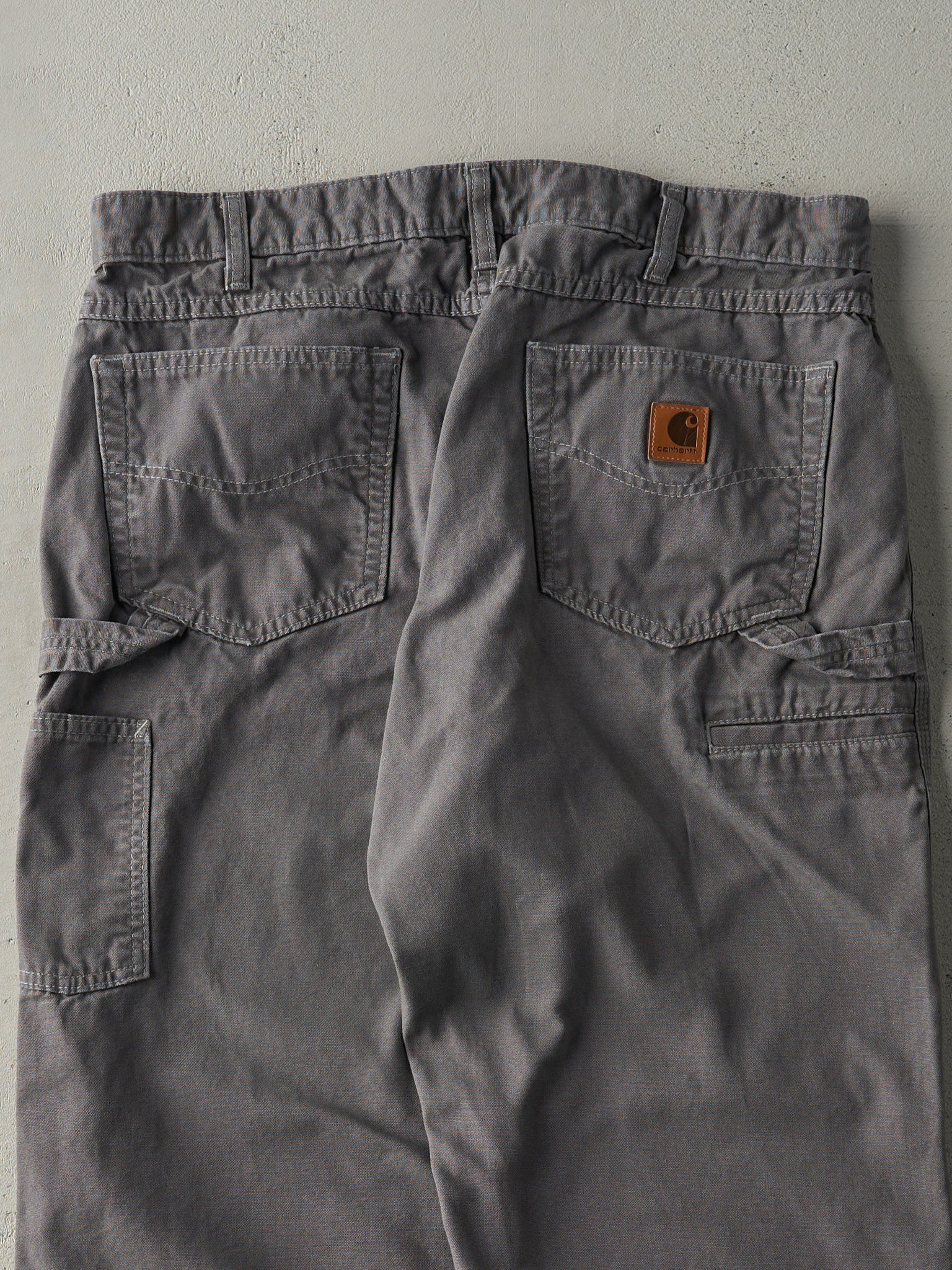 Vintage Y2K Grey Loose Fit Carhartt Light Weight Carpenter Pants (35x29)