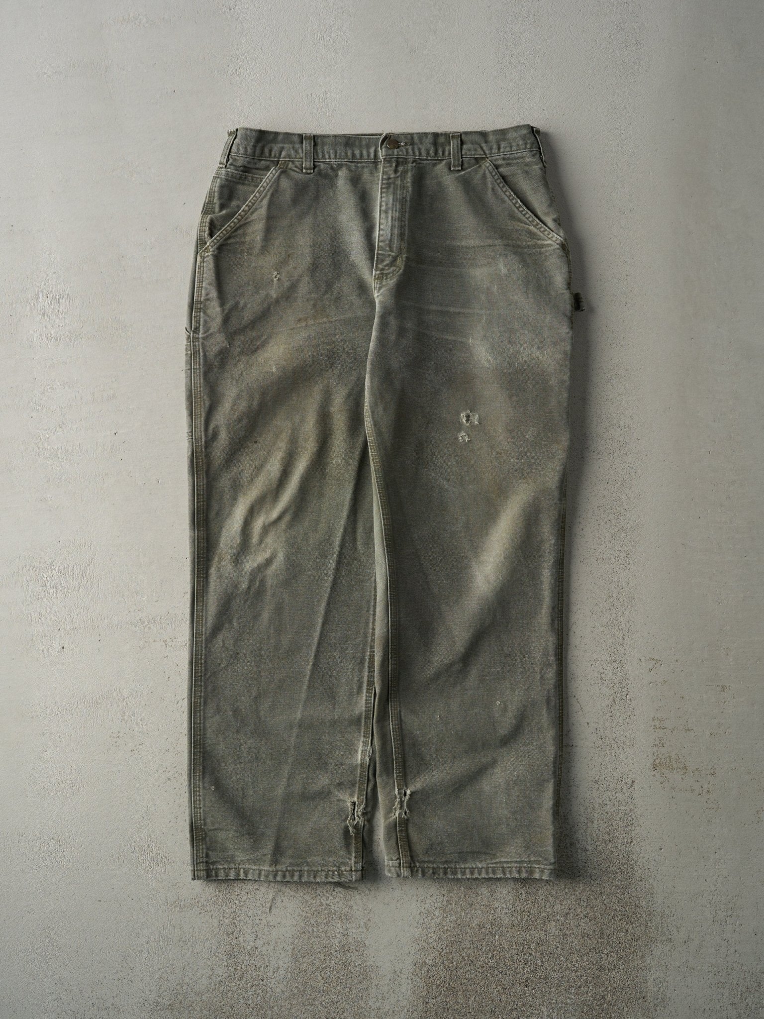 Vintage 90s Green Dungaree Fit Carhartt Carpenter Pants (36x31)