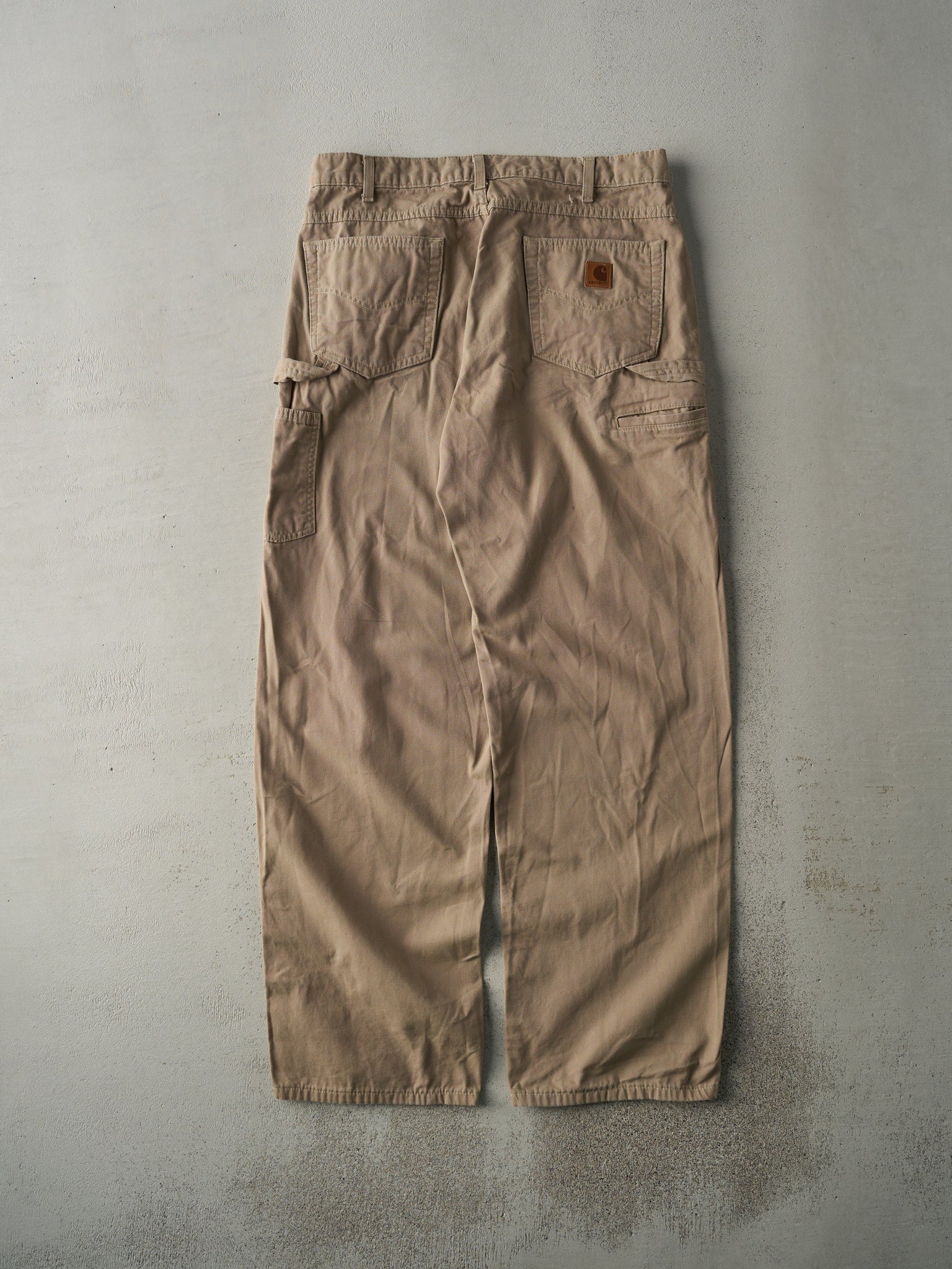 Vintage Y2K Beige Carhartt Light Weight Carpenter Pants (35x33)