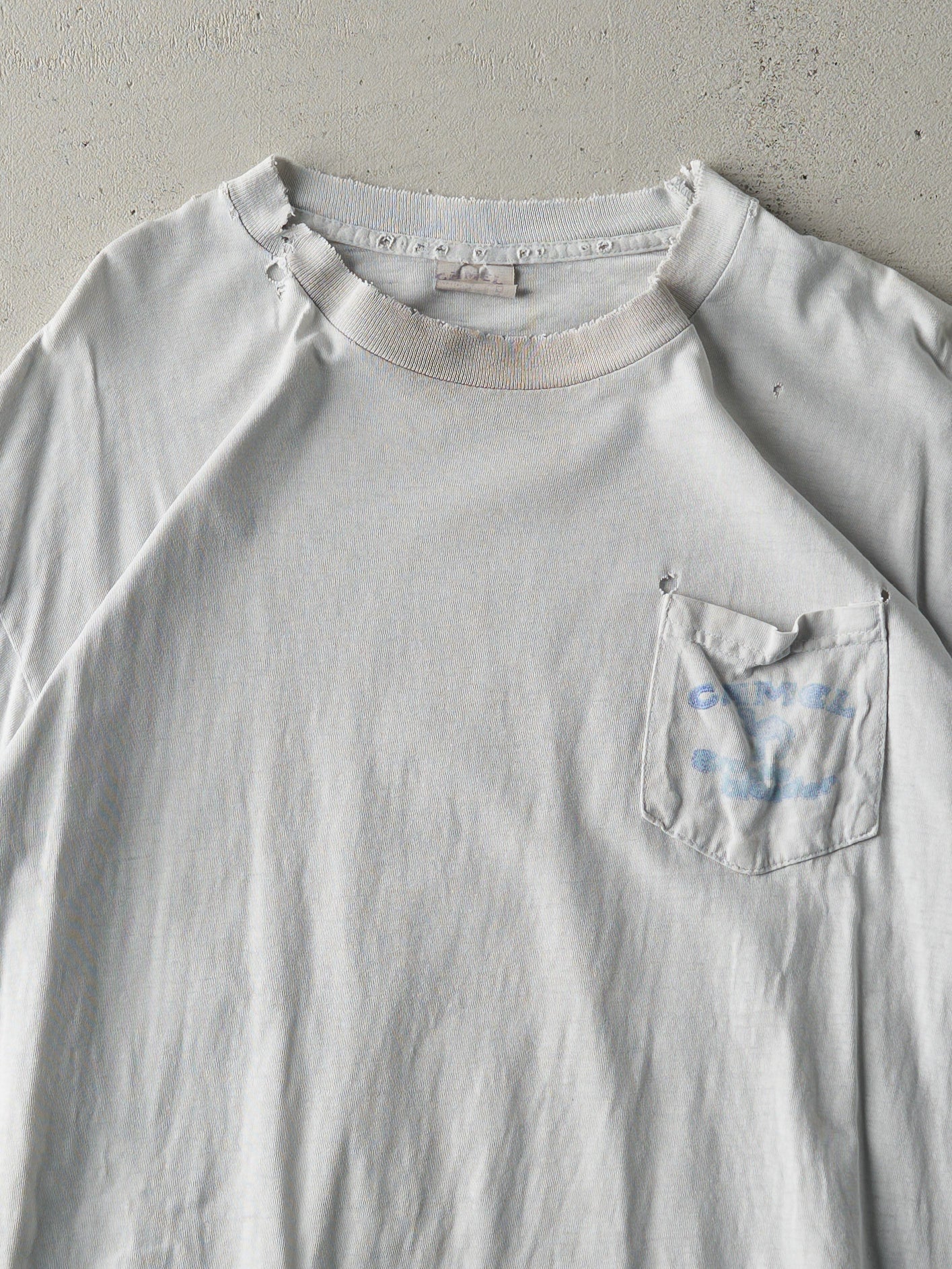 Vintage 80s Faded White Camel Big Vegas Groove Blender Pocket Tee (M/L)
