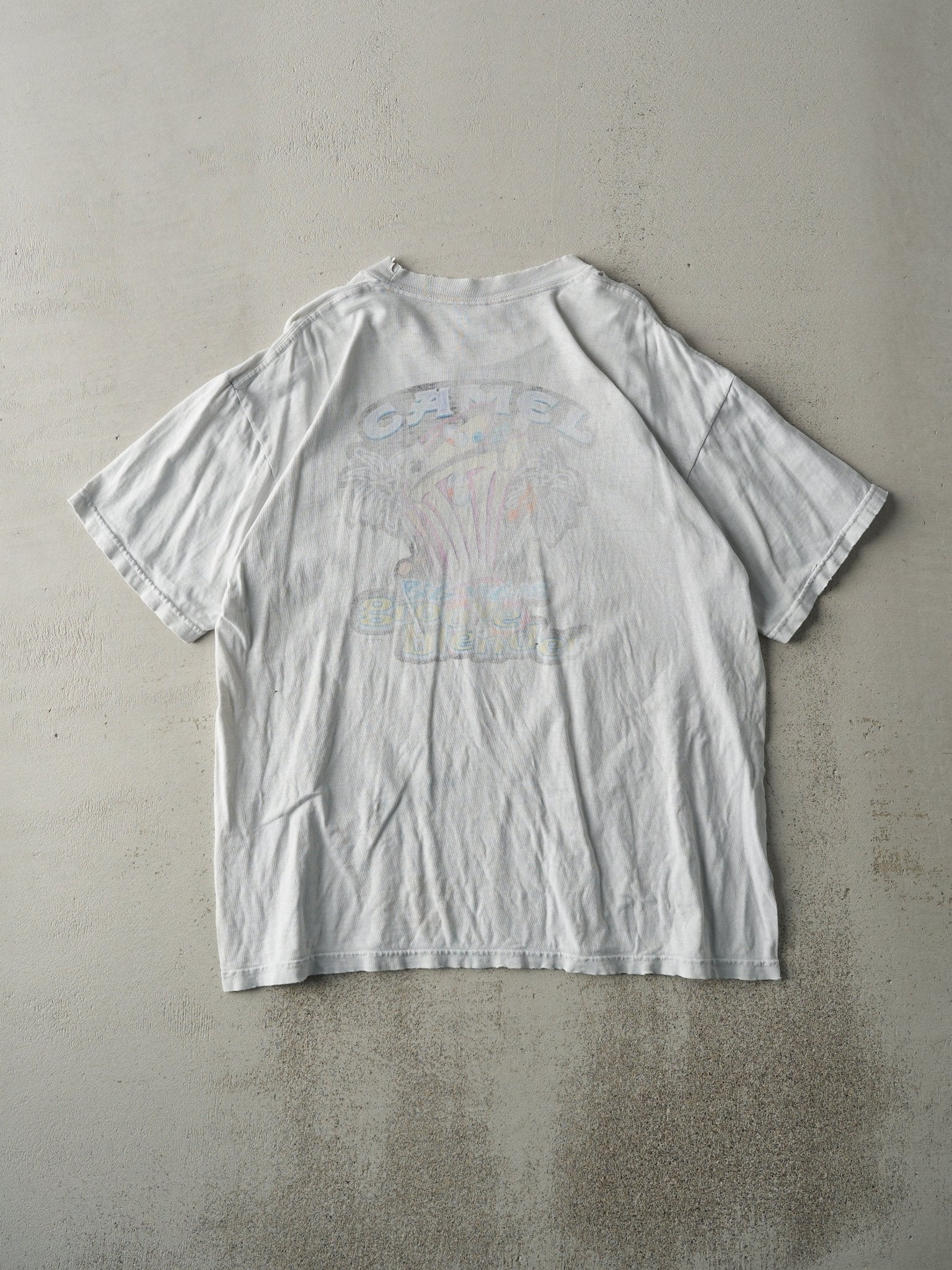 Vintage 80s Faded White Camel Big Vegas Groove Blender Pocket Tee (M/L)
