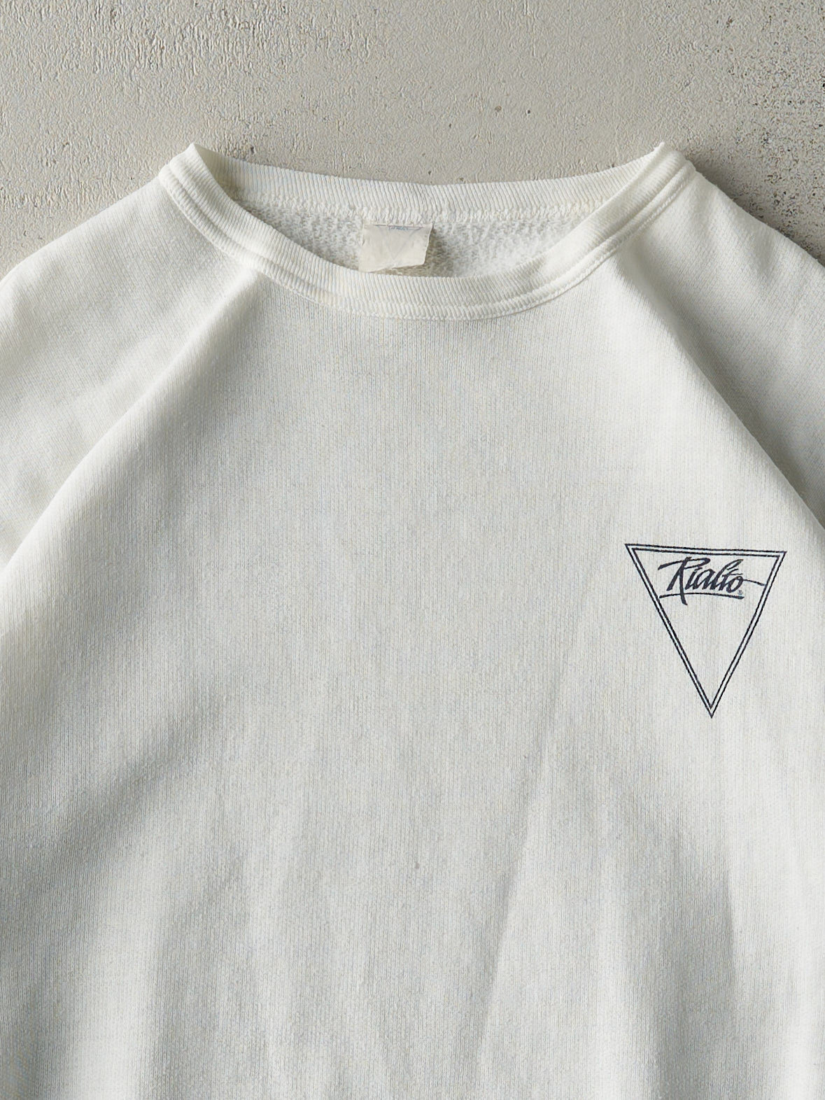 Vintage 80s White Rialto Logo Crewneck (L)