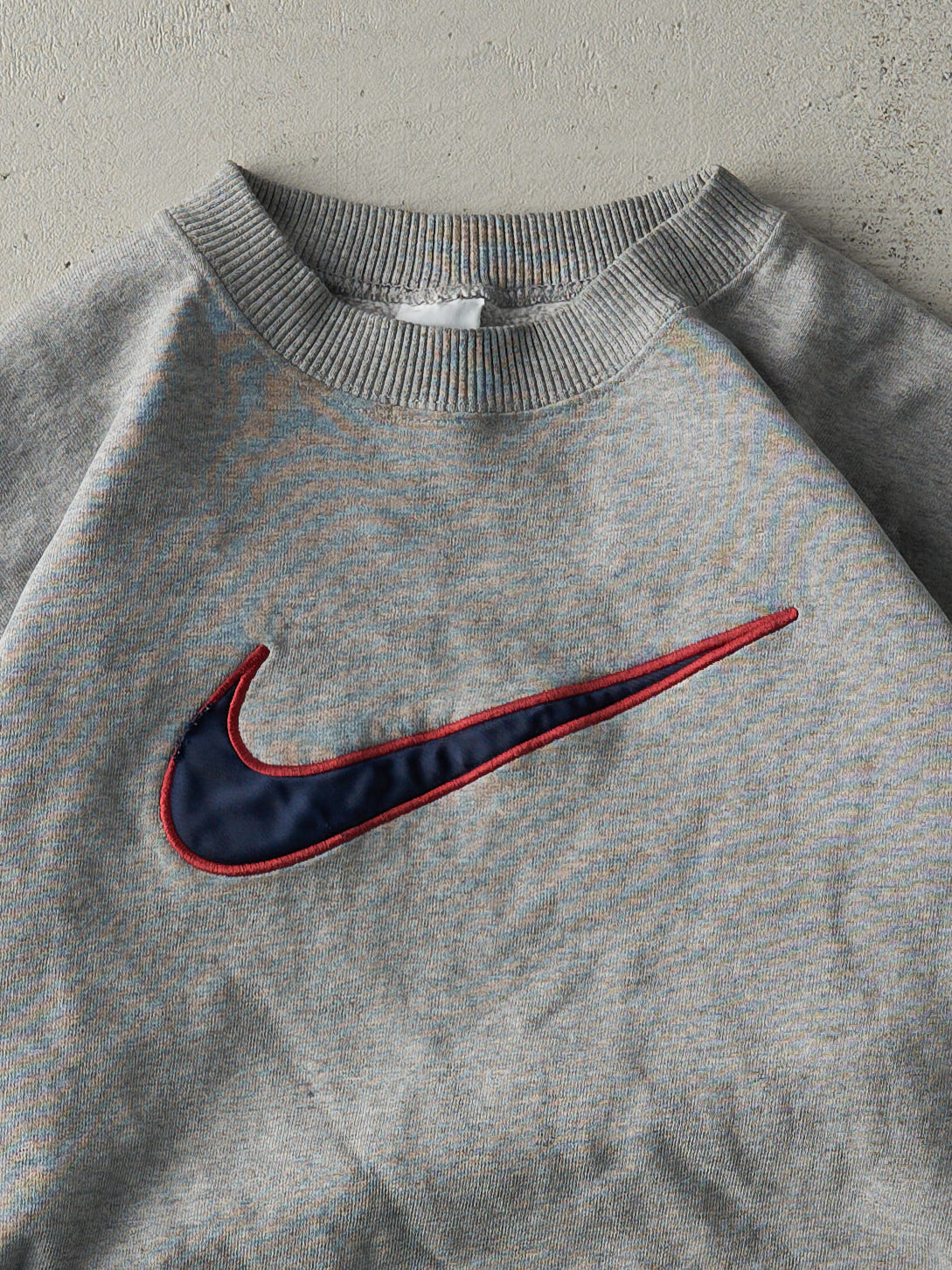 Vintage 90s Grey Nike Swoosh Crewneck (M)