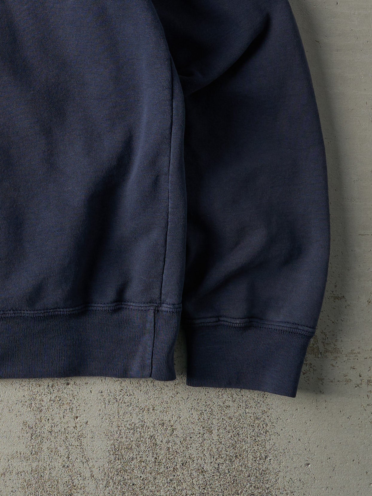 Vintage 90s Navy Blue Embroidered Champion Quarter Zip Crewneck (L/XL)