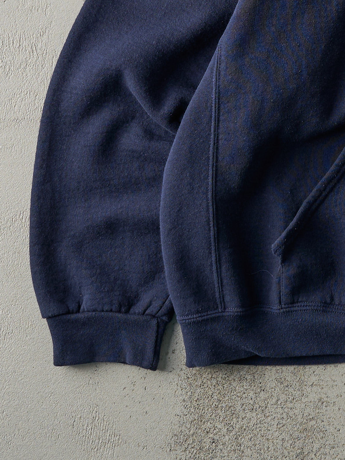 Vintage Y2K Navy Blue Blank Russell Athletic Boxy Hoodie (L)