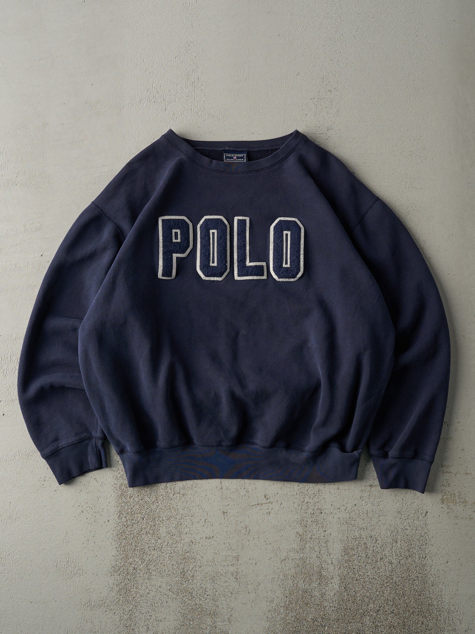 Vintage 90s Navy Blue Polo Ralph Lauren Crewneck (L)