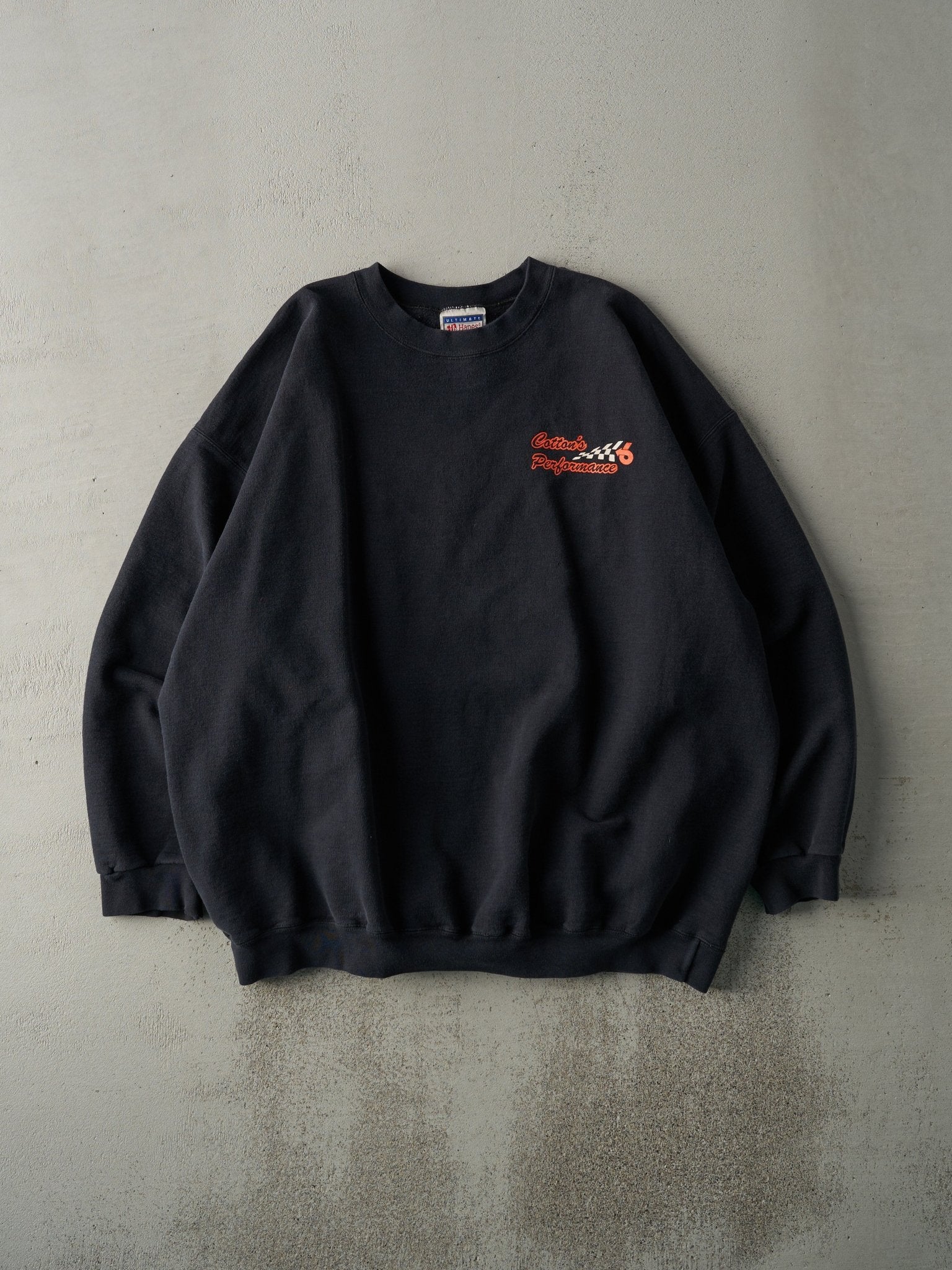 Vintage 90s Black Cotton's Performance Racing Crewneck (XL/XXL)