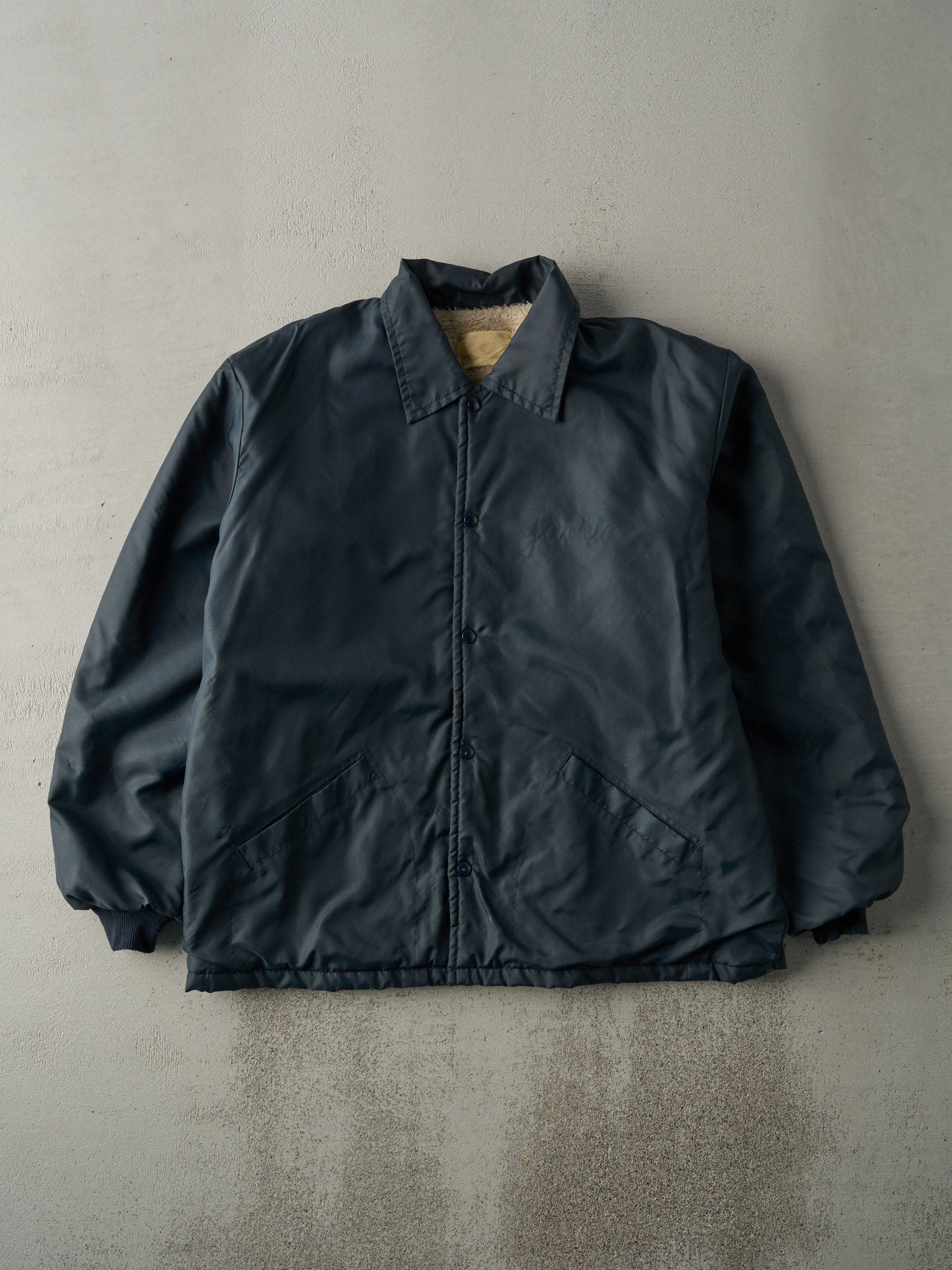 Vintage 80s Navy Mio Moose Lodge Chain Stitched Jacket (L)
