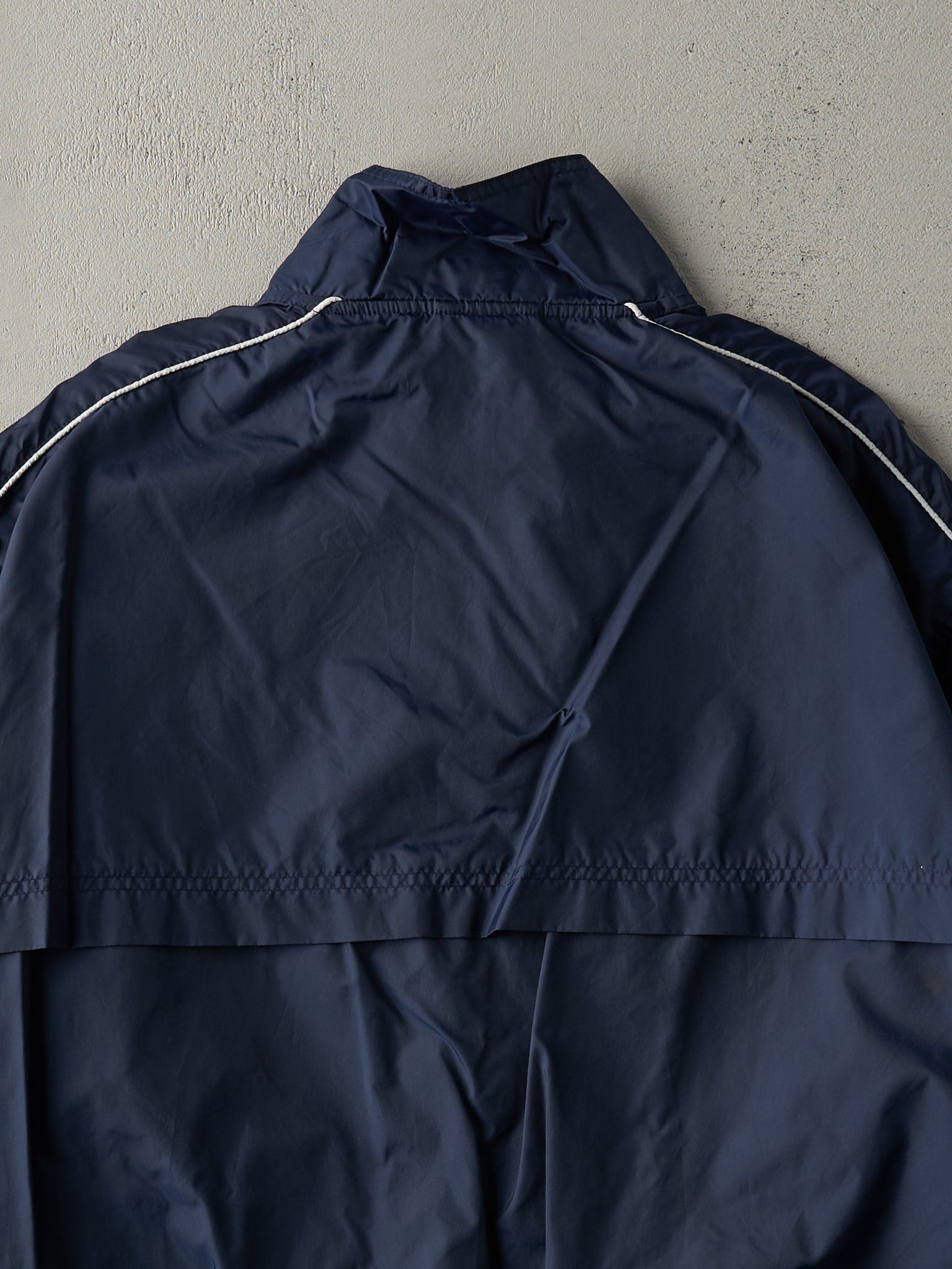 Vintage 90s Navy Blue Nike Zip Up Windbreaker Jacket (L)