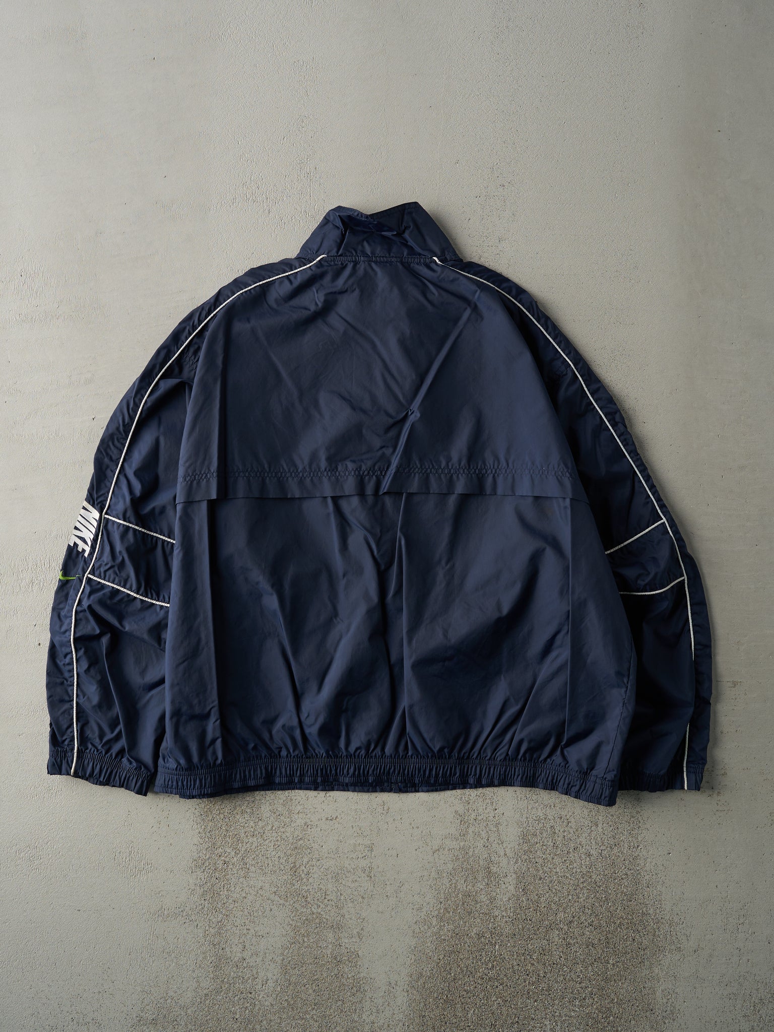 Vintage 90s Navy Blue Nike Zip Up Windbreaker Jacket (L)