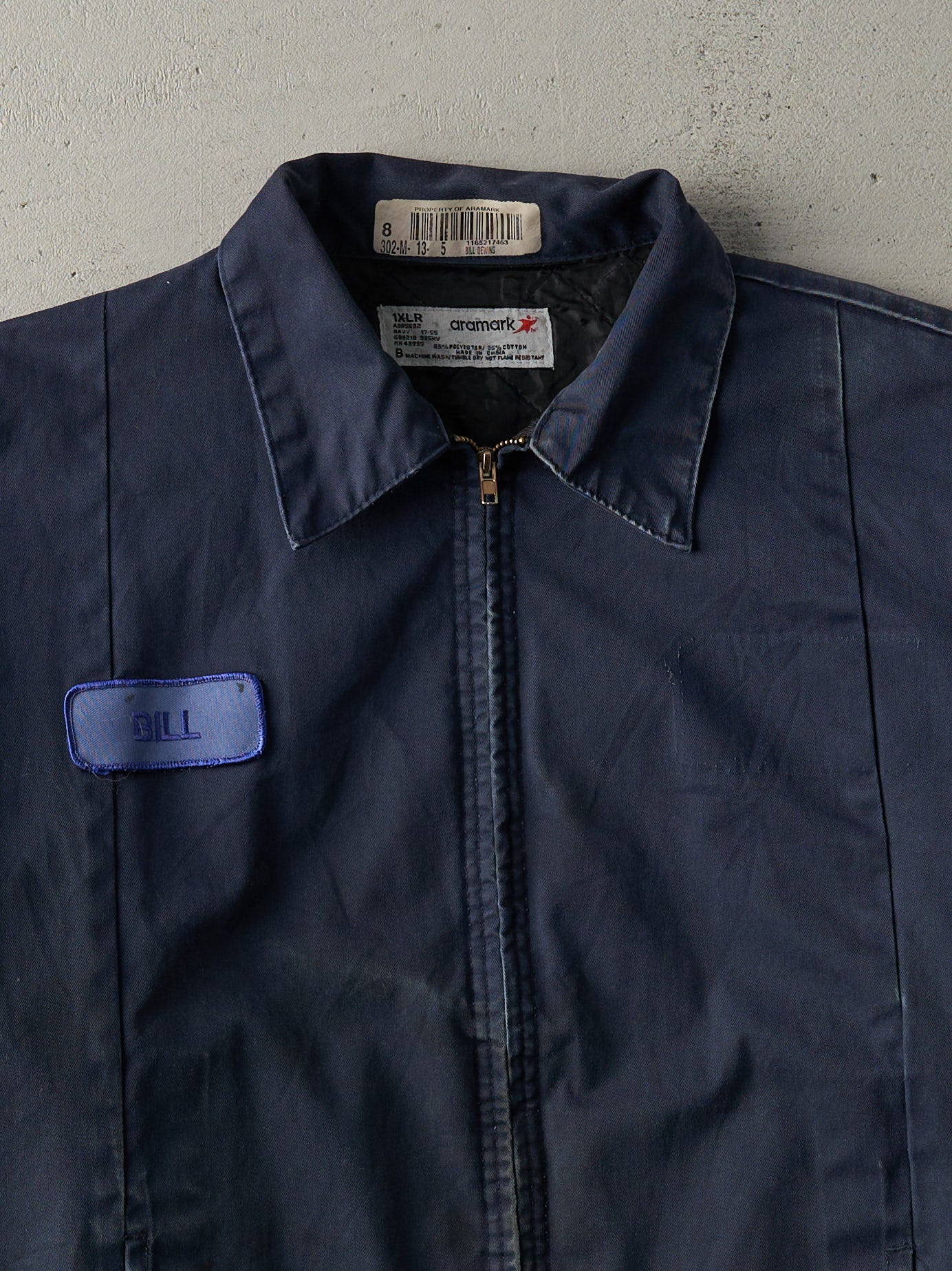 Vintage 90s Navy Blue Bill Work Jacket (L)
