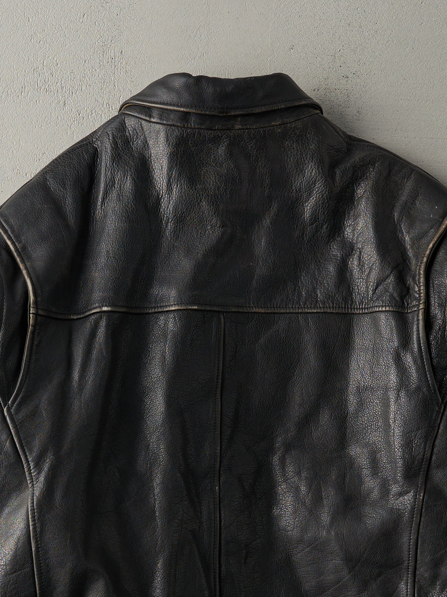 Vintage 80s Black Andrews Marc Leather Jacket (M)