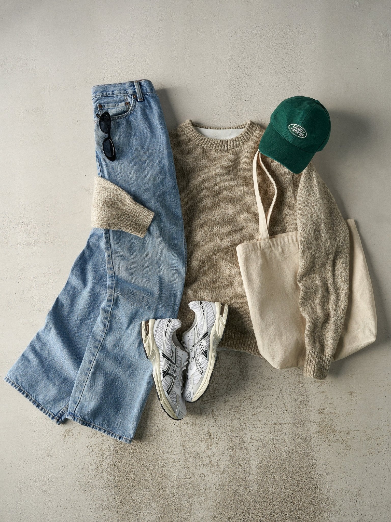 Vintage 90s Oatmeal Wool Knit Pullover (M)