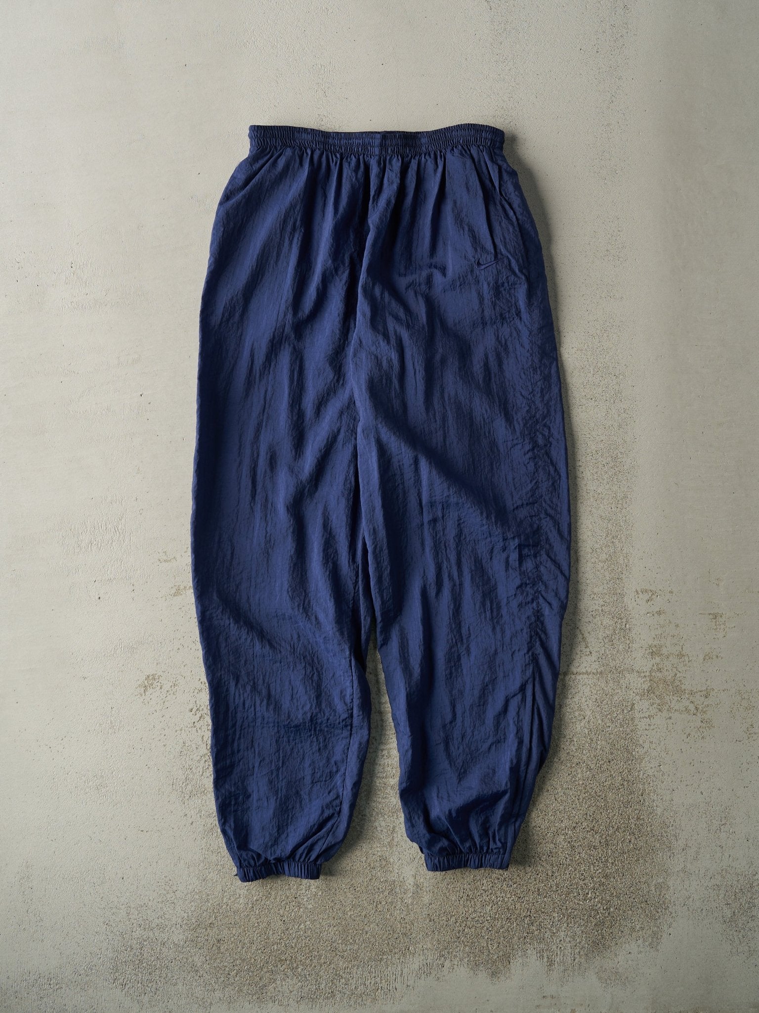 Vintage 90s Navy Blue Nike Windbreaker Pants (31x32.5)