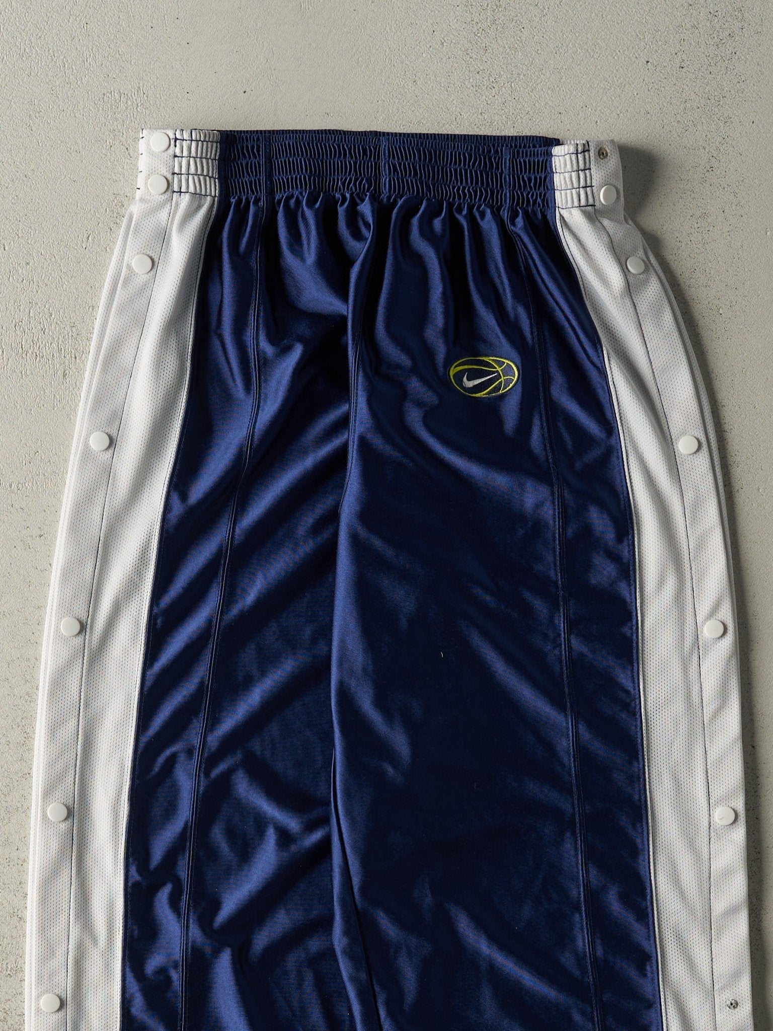 Vintage 90s Navy Blue Nike Tear Away Track Pants (29x34)