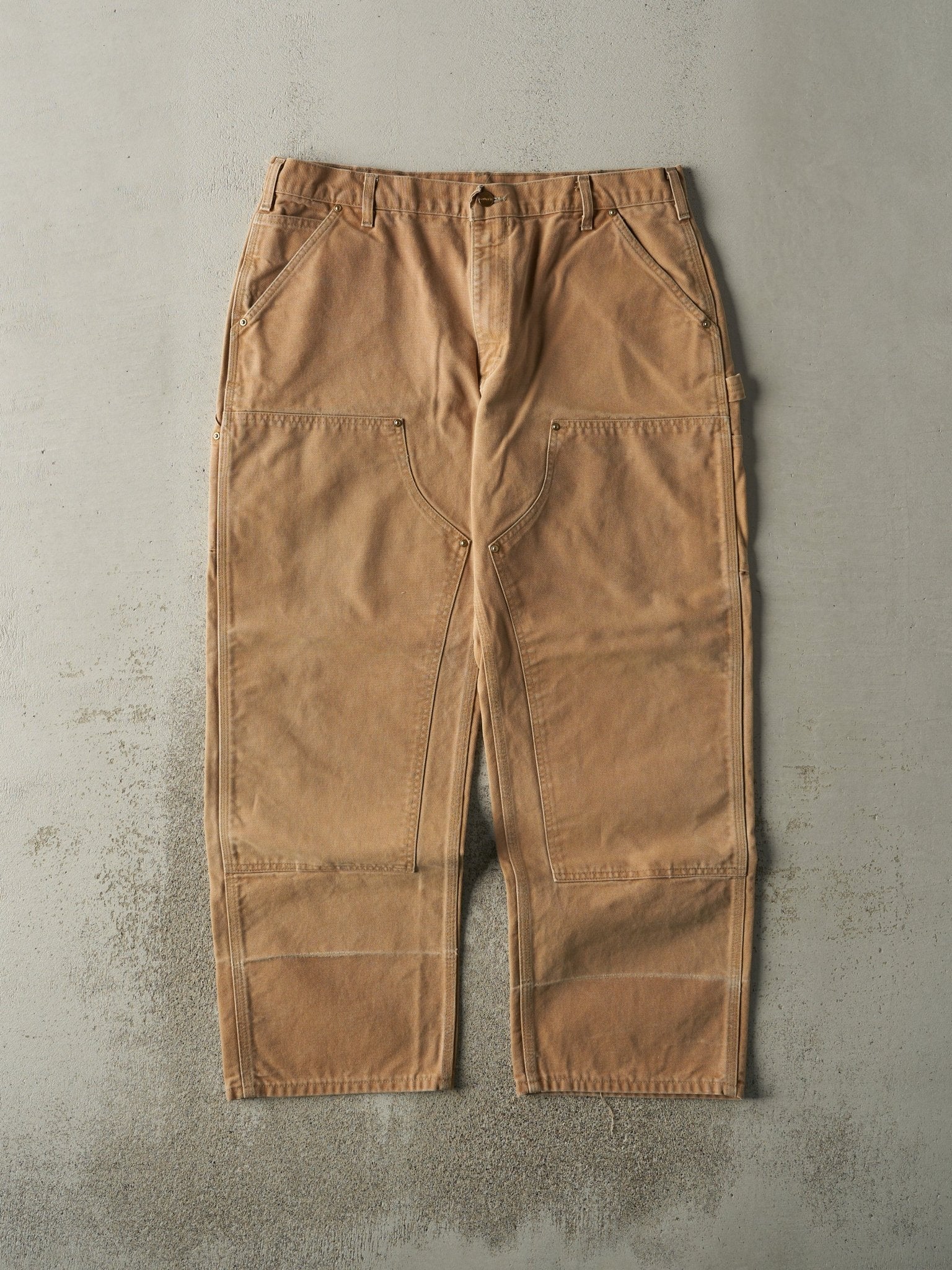 Vintage 90s Camel Carhartt Double Knee Carpenter Pants (37x29.5)