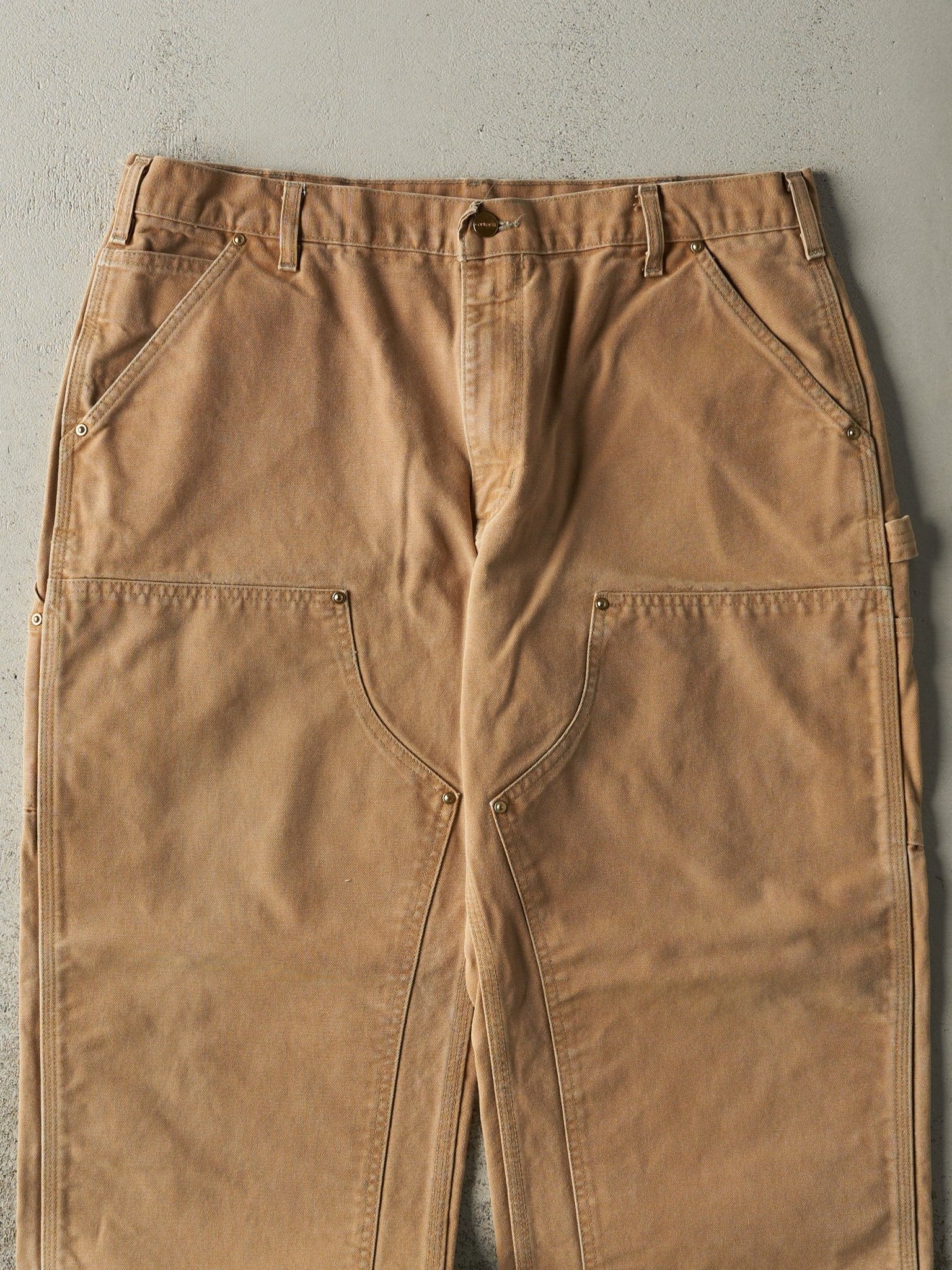 Vintage 90s Camel Carhartt Double Knee Carpenter Pants (37x29.5)