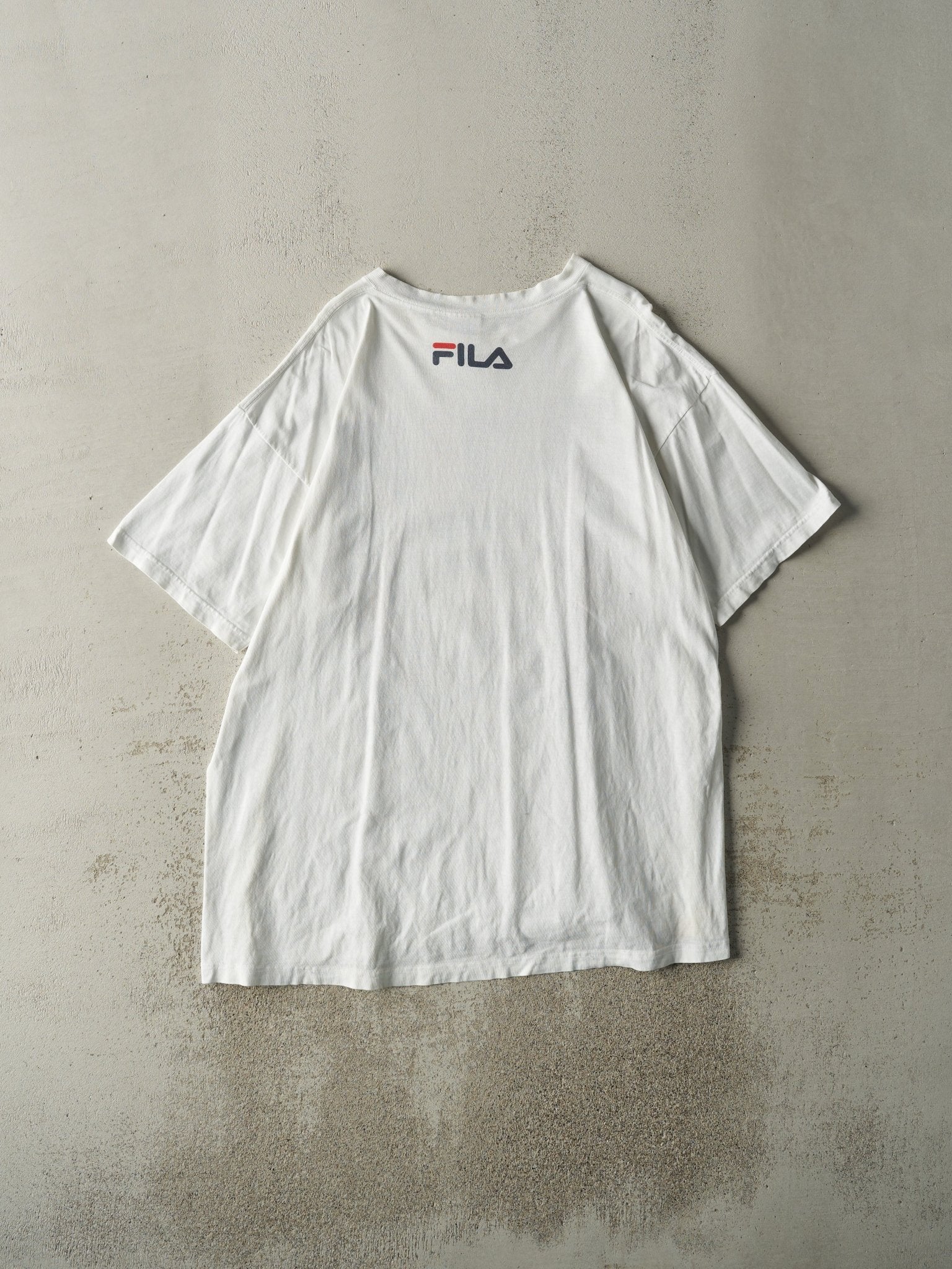 Vintage 90s White Fila Tee (XL)