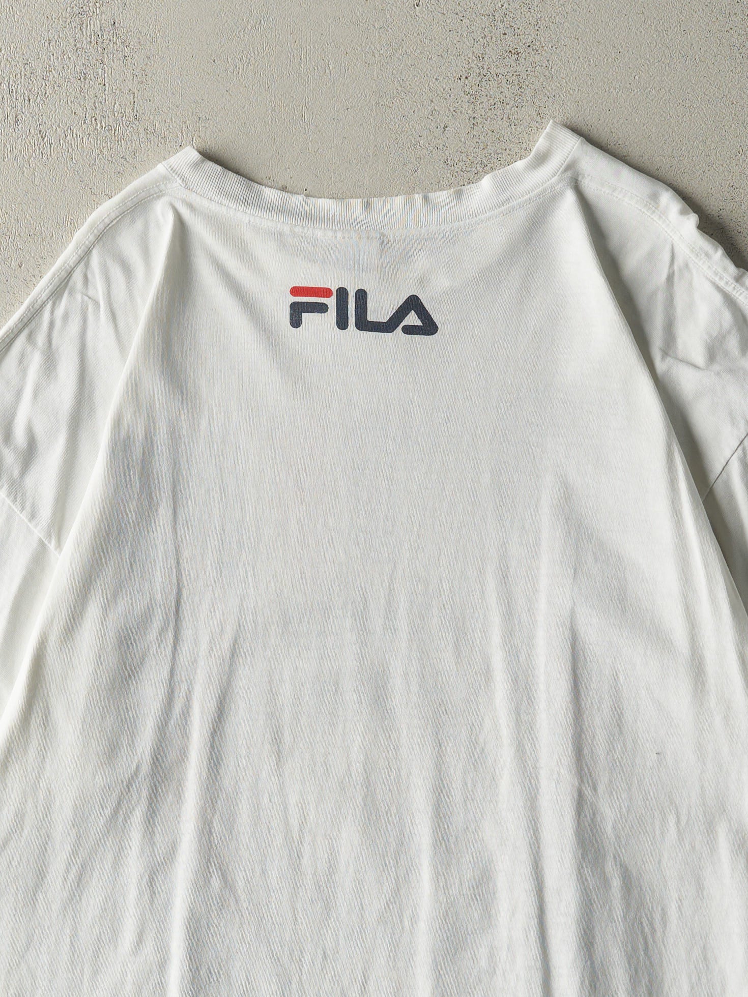 Vintage 90s White Fila Tee (XL)