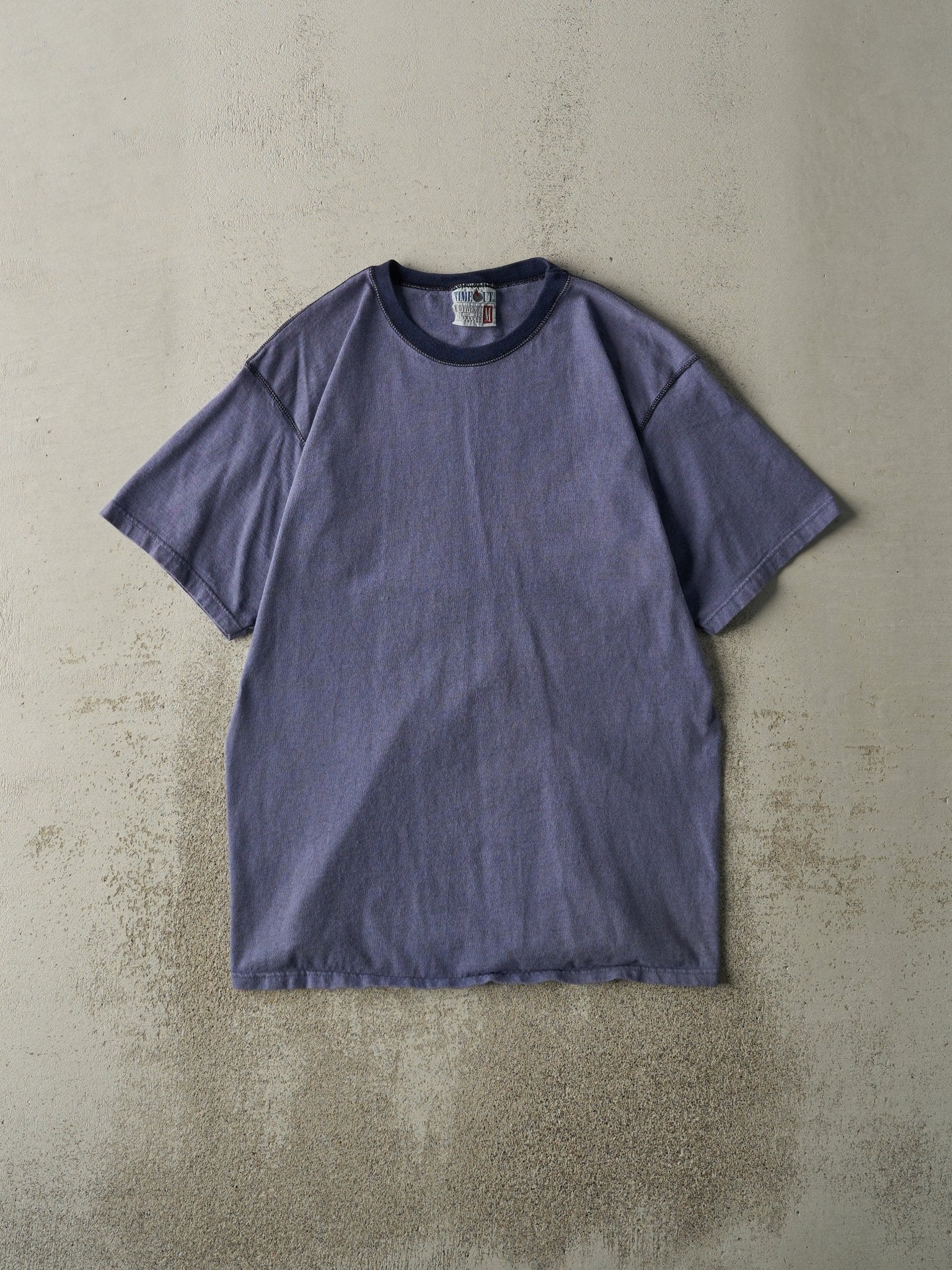 Vintage 90s Washed Blue Blank Tee (M/L)