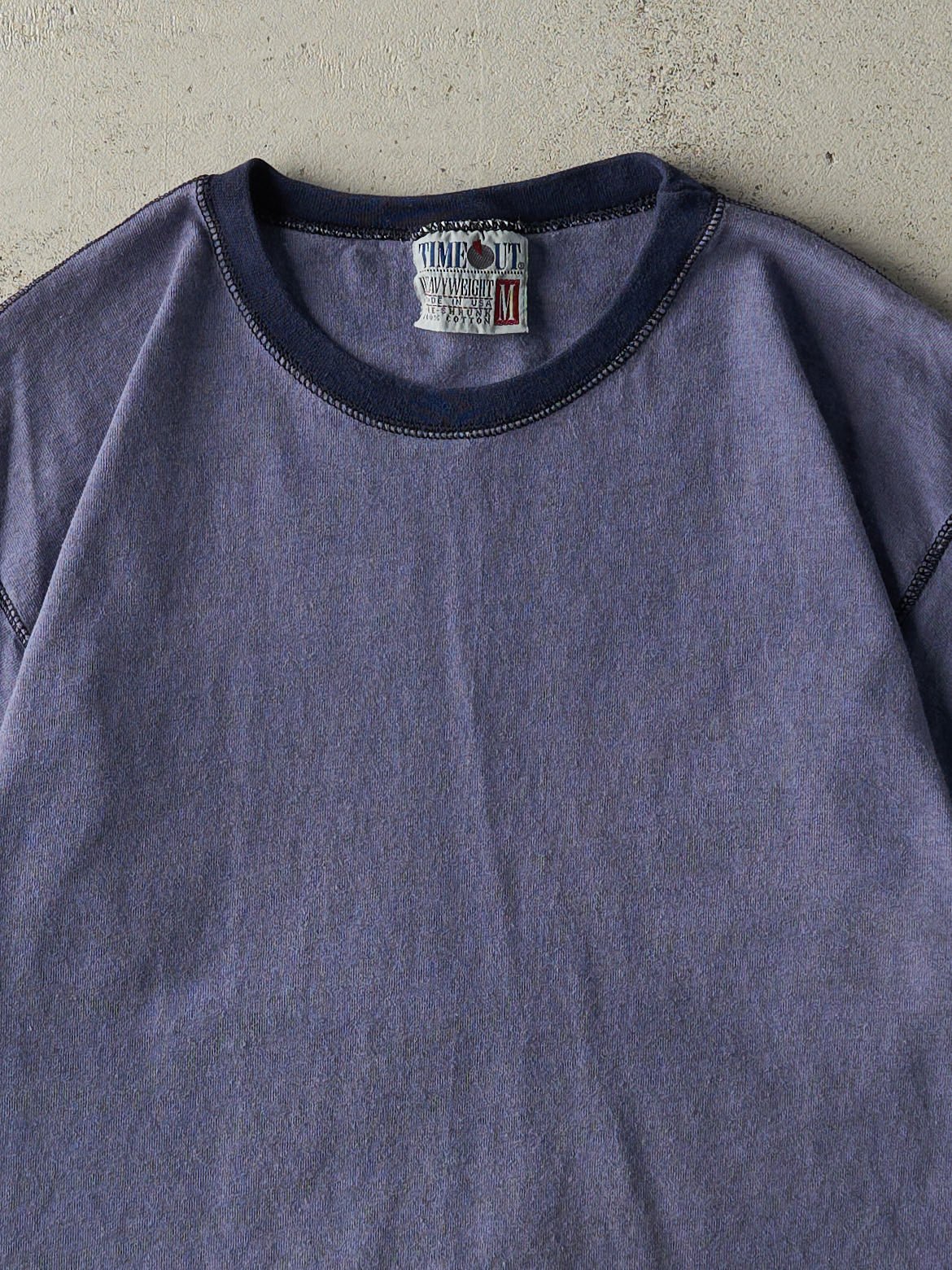 Vintage 90s Washed Blue Blank Tee (M/L)